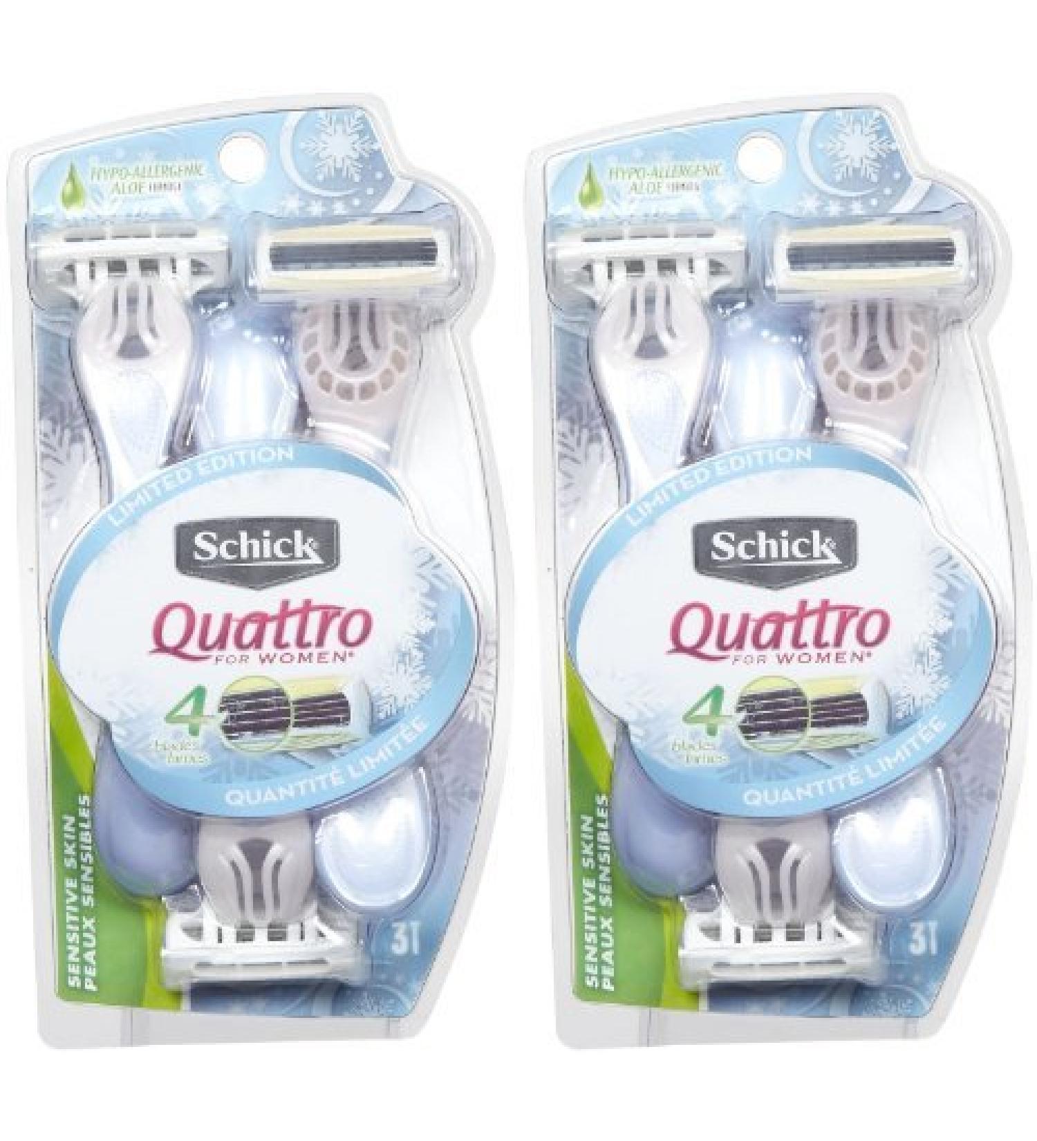 Schick Quattro Quattro for Women Sensitive Skin Disposable Razor - 3 ct - 2 pk