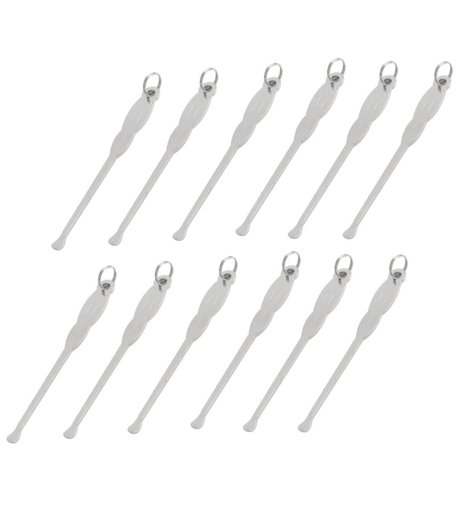 Qtqgoitem 12 Pcs Silver Tone Metal Earpicks Curette Ear Wax Remove Tool (Model: 12a 2c8 f64 258 aab)