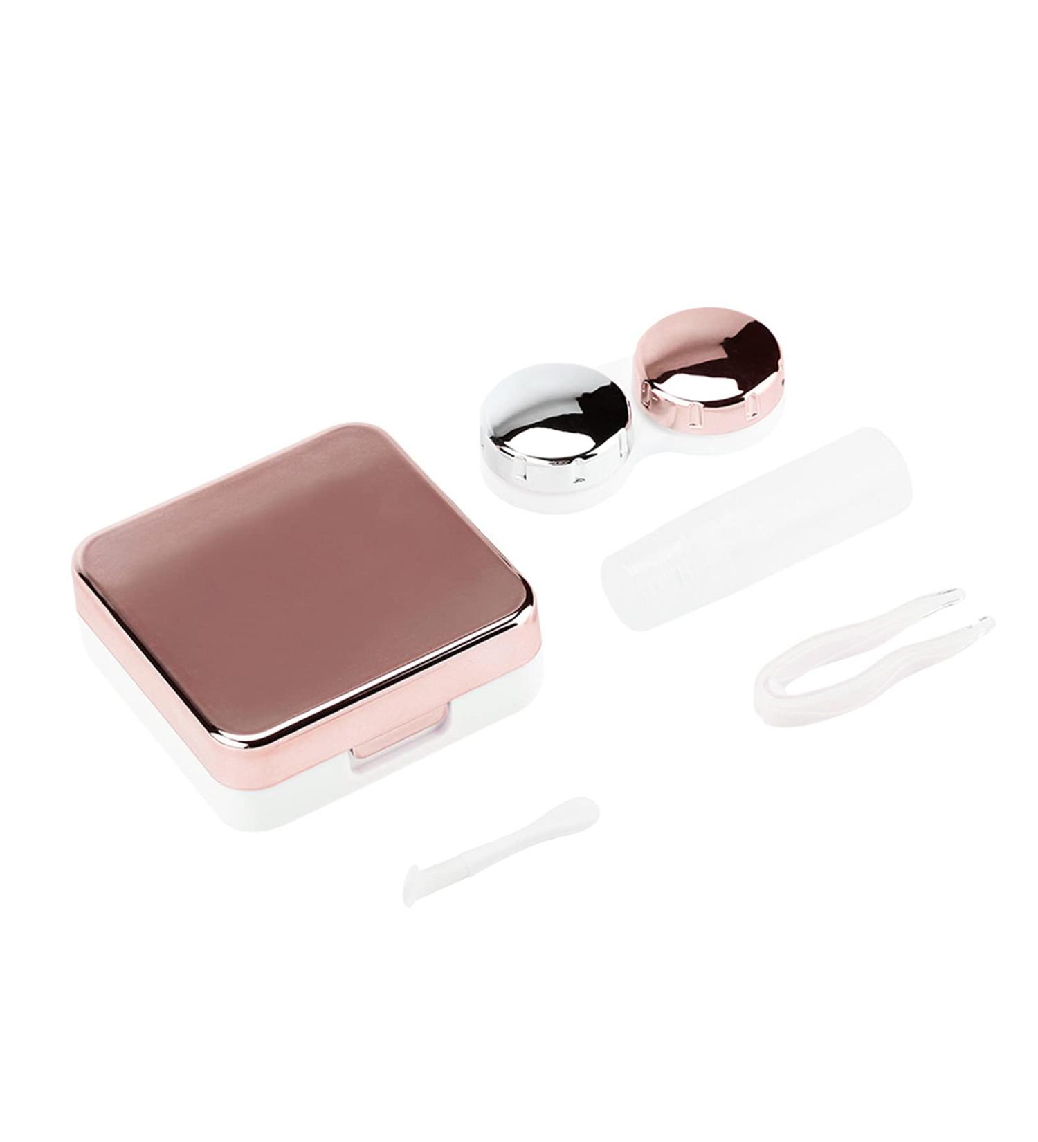 Akozon Lens Kutusu - Cute Pink Contact Lens Container Set with Mirror | Soft Travel Eye Care Storage Box - Buy Online on GoSupps.com
