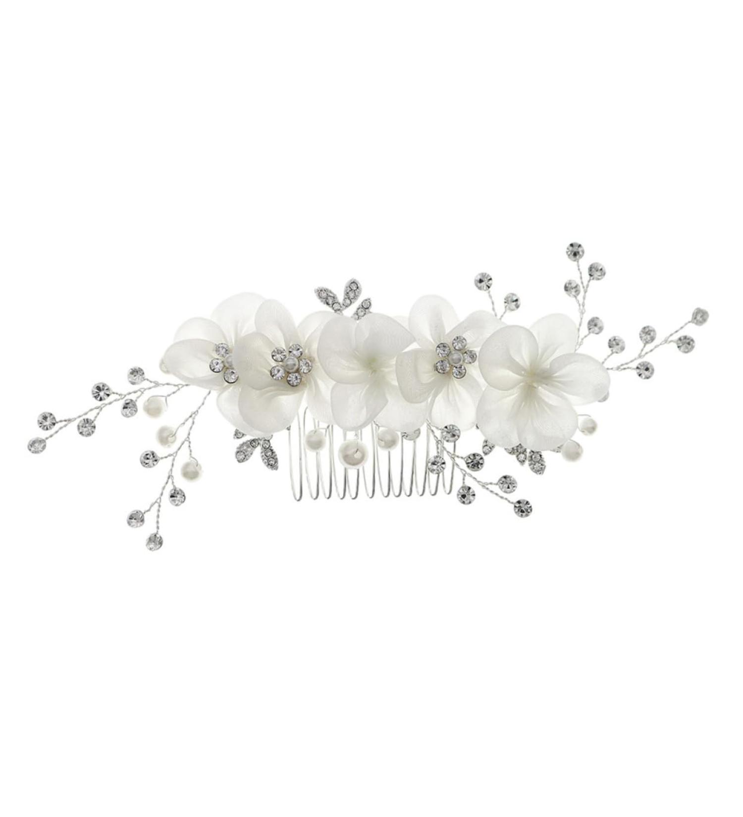 ifundom Flower Side Hair Comb flower girl hair accessories for wedding hair accessory for women hair accessories for women hair combs for women accessories bridal rhinestone wig bride - Buy Online on GoSupps.com