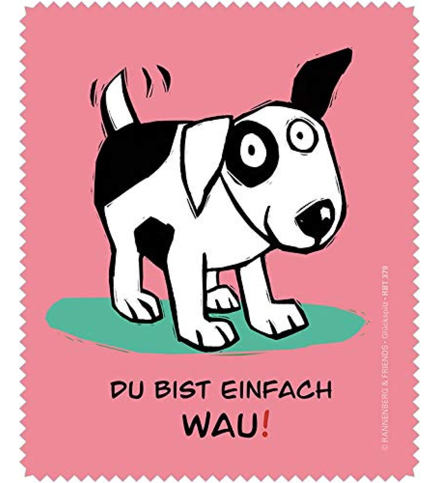 Rannenberg & Friends glasses cleaning cloth with dog - you are simply woof!