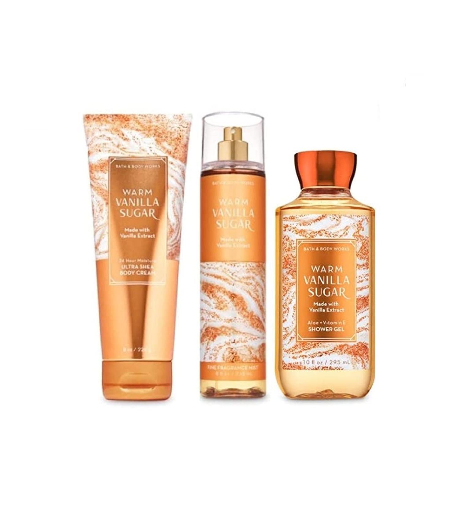 Bath & Body Works Warm Vanilla Sugar Full Size Fragrance Mist, Body Cream & Shower Gel - Buy Online on GoSupps.com