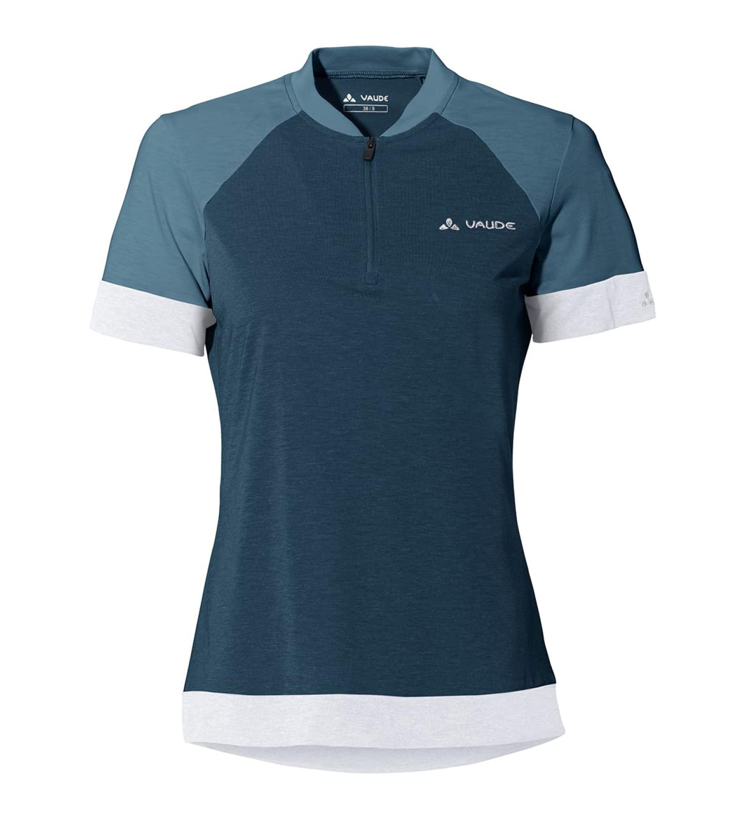 VAUDE Women's Altissimo Q-Zip Shirt - Dark Sea | Stylish & Comfortable T-Shirt for Outdoor Activities - Buy Online on GoSupps.com