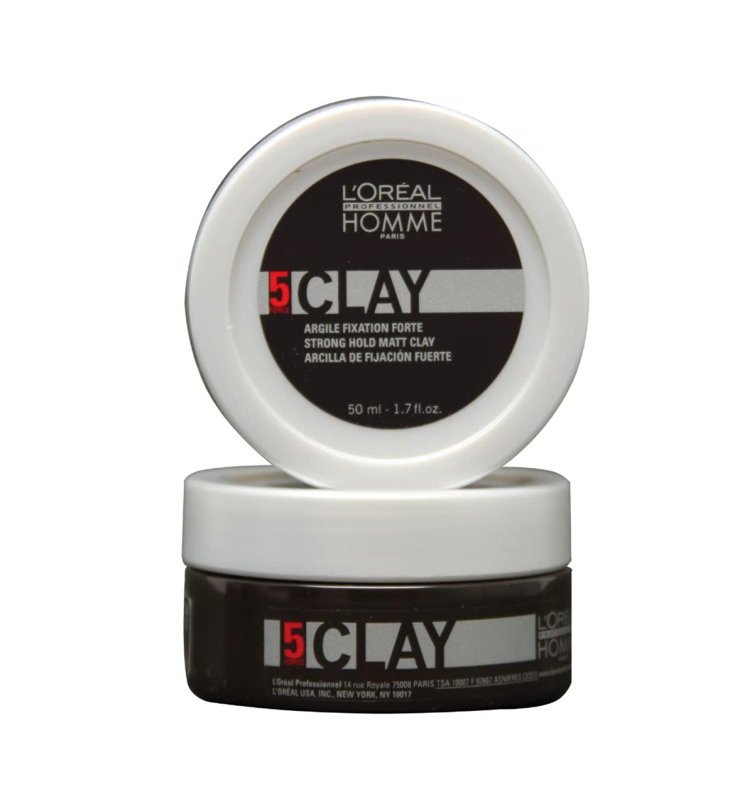 L'Oreal Professionnel Mens Styling Clay | Strong Hold & Matte Finish | All Hair Types | 1.7 Fl. Oz - Buy Online on GoSupps.com