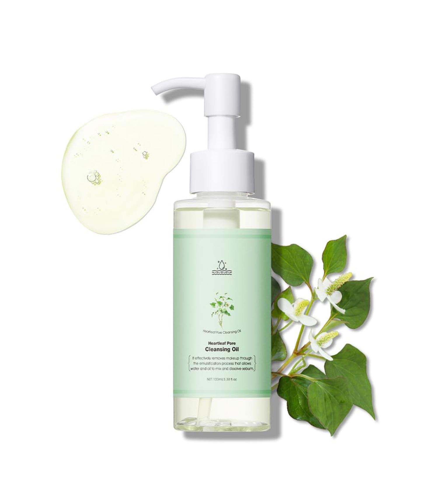 Heartleaf Pore Control Cleansing Oil 100ml Korean Cleansing Oil to Reduce Blackheads Remove Makeup with Olive Grape Seed and Avocado Oils - Buy Online on GoSupps.com