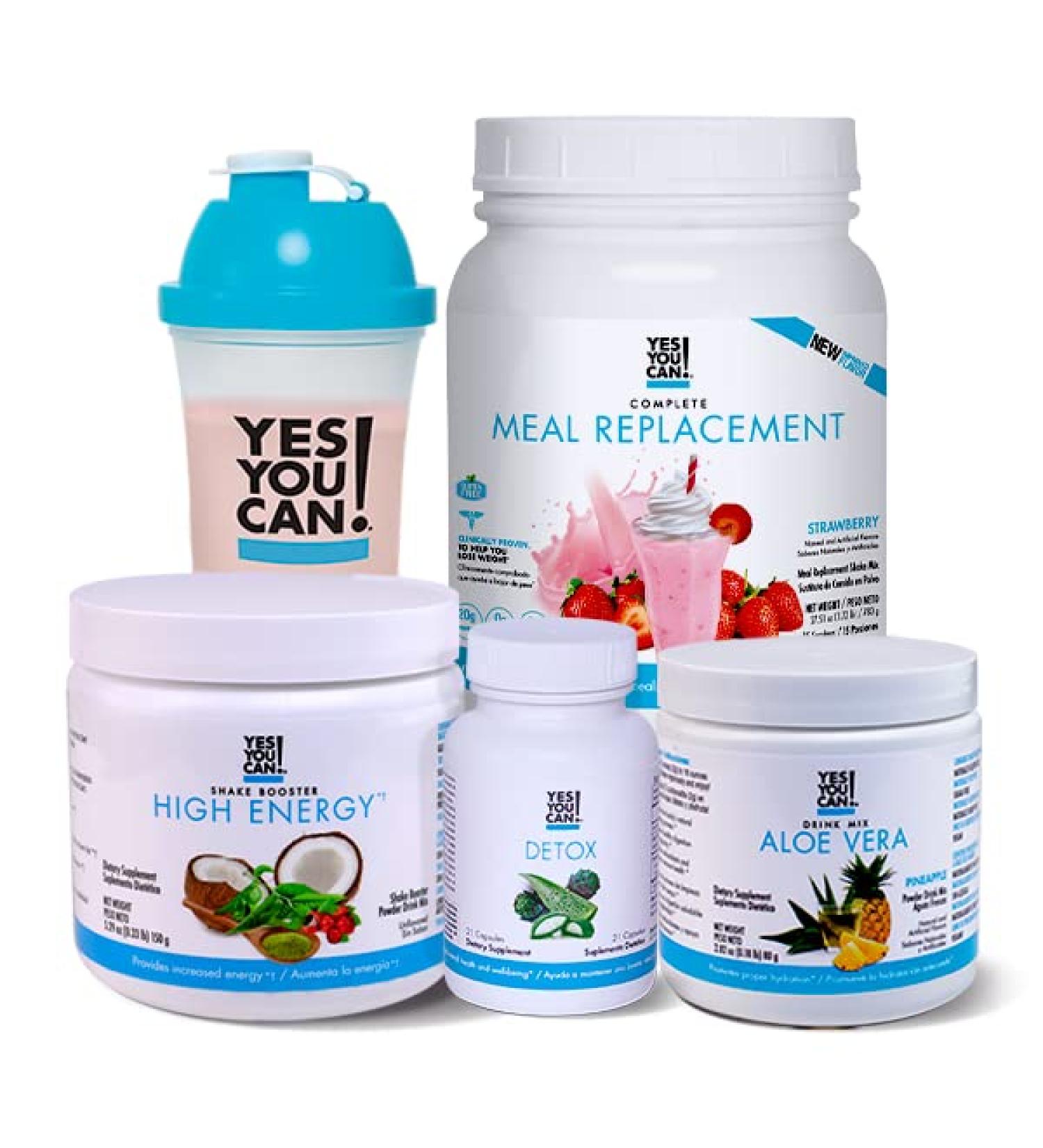 Yes You Can! Detox Plus Kit - Meal Replacement Vanilla Aloe Vera Pineapple Shake Booster for High Energy and Health Transformation - Buy Online on GoSupps.com