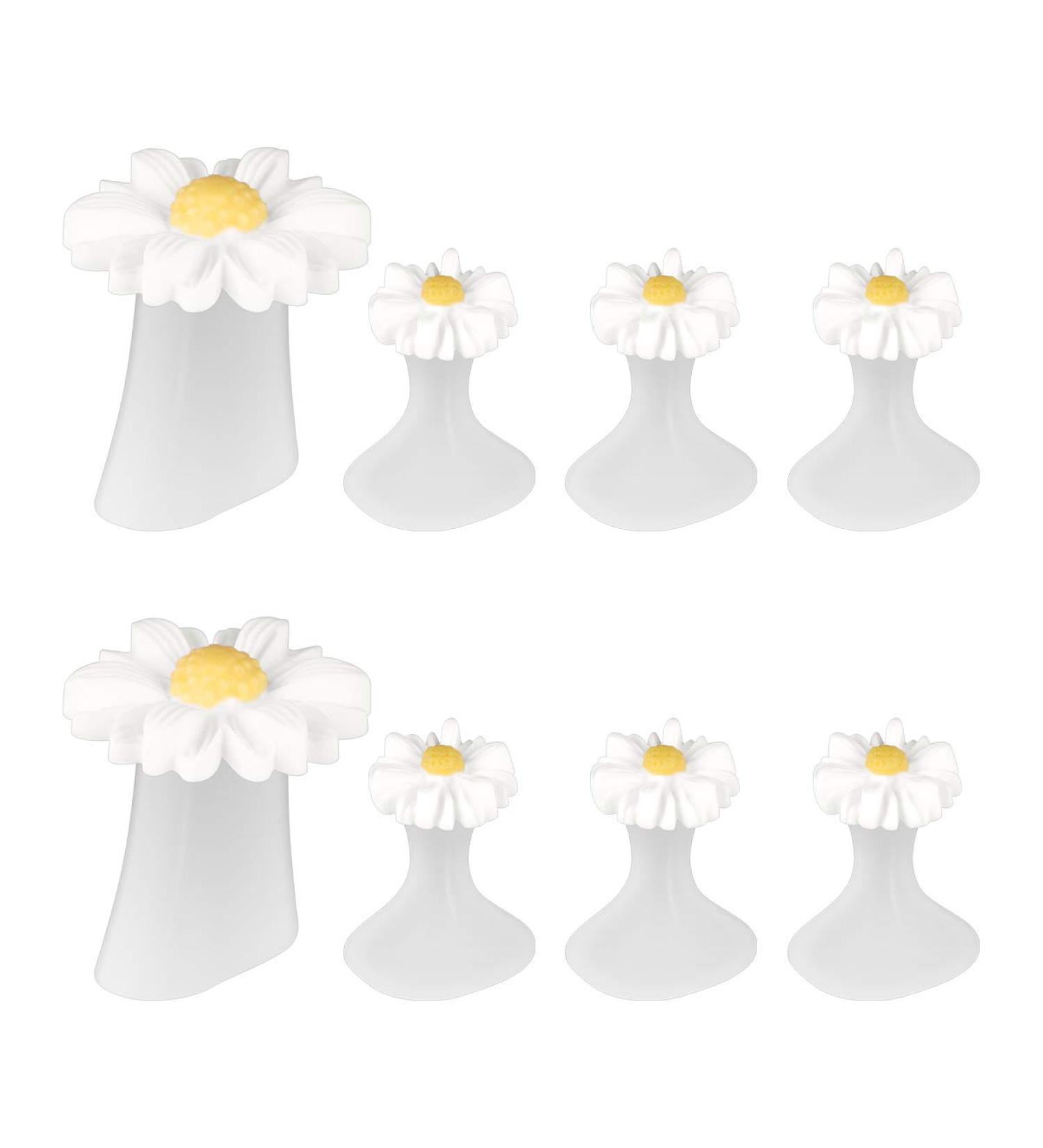Frcolor Daisy Silicone Toe Separators - 8pcs White Gel Foot Toe Spacers - Buy Online on GoSupps.com