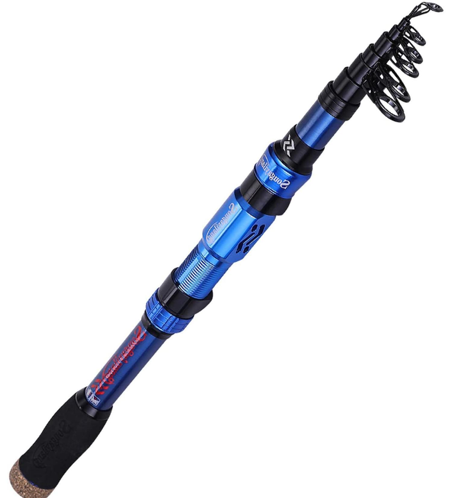 Buy Soougayilang Telescopic Fishing Rod - 24T Carbon Fiber CNC Roller Seat EVA Handle - Travel Rod for Bass & Trout - 2.1m/6.89ft - Buy Online on GoSupps.com