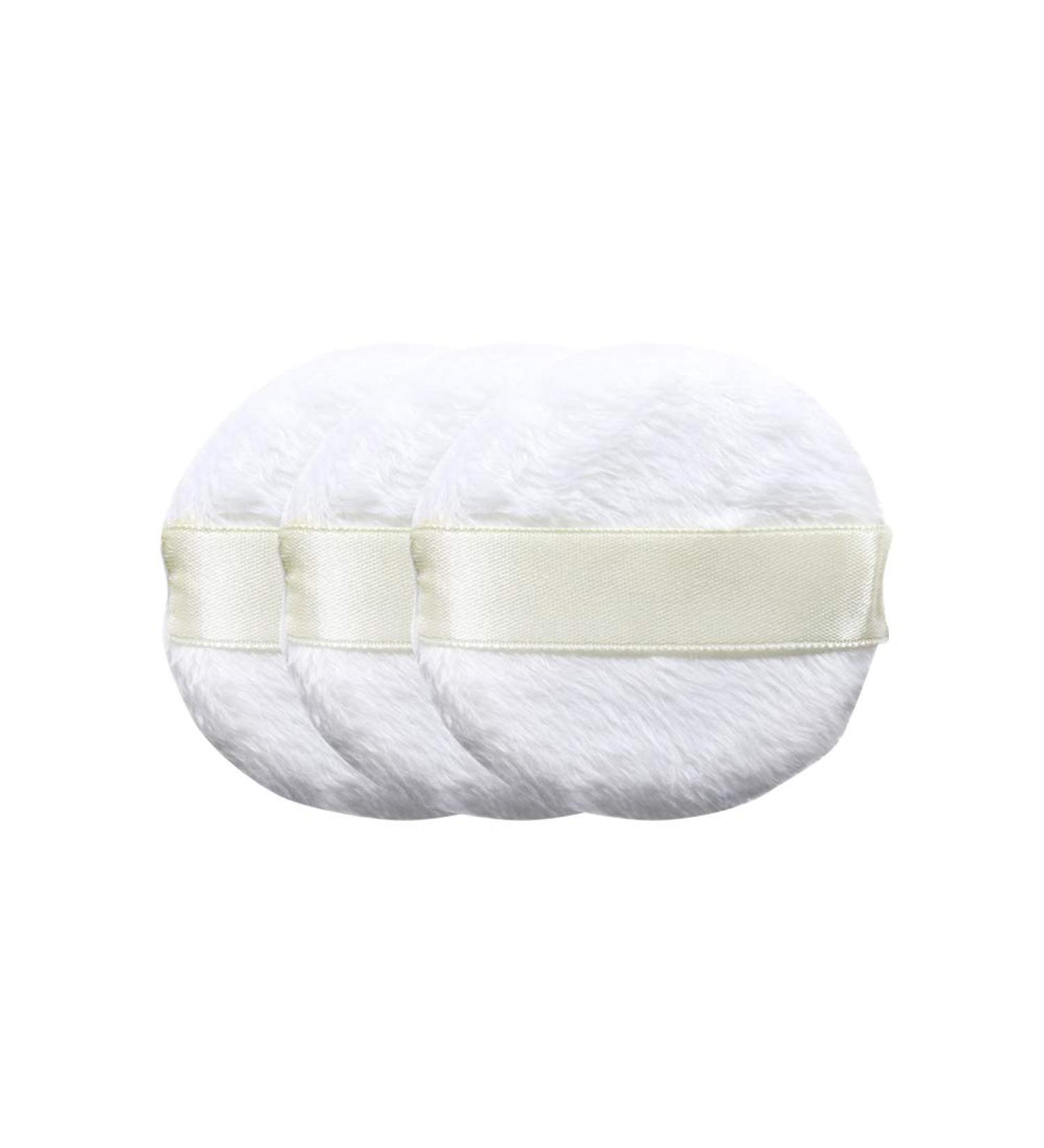 Lurrose White Soft Plush Powder Puff - Fluffy 3 Pack for Body & Face Makeup Application - Buy Online on GoSupps.com