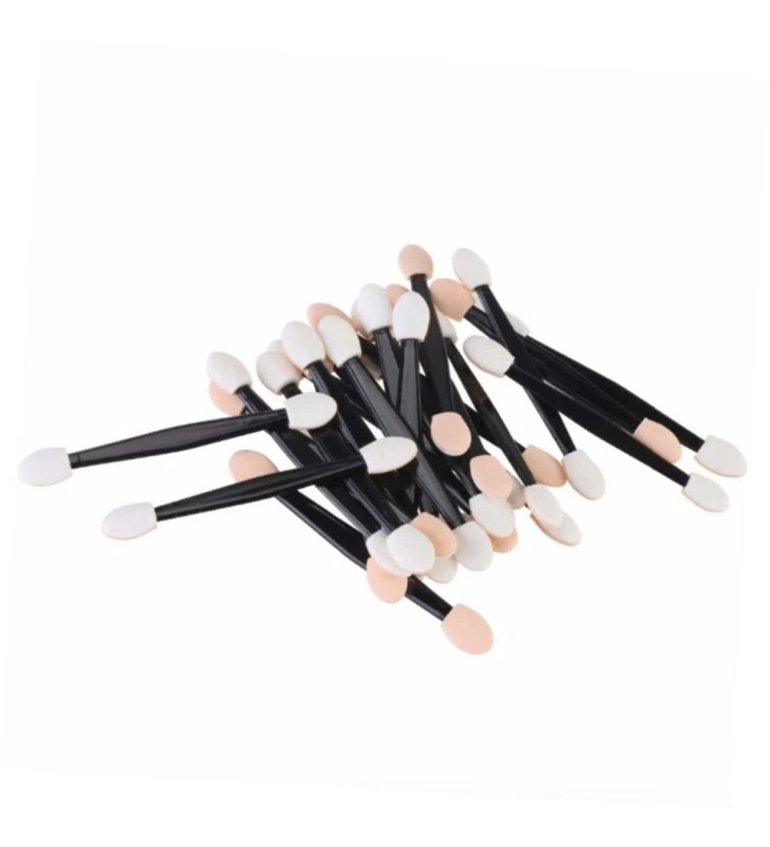 PLAFOPE 50 Pcs Eyeshadow Eyeliner Brushes Sponge Applicator Double Head Eyeshadow Brushes Size 1 Black - Buy Online on GoSupps.com