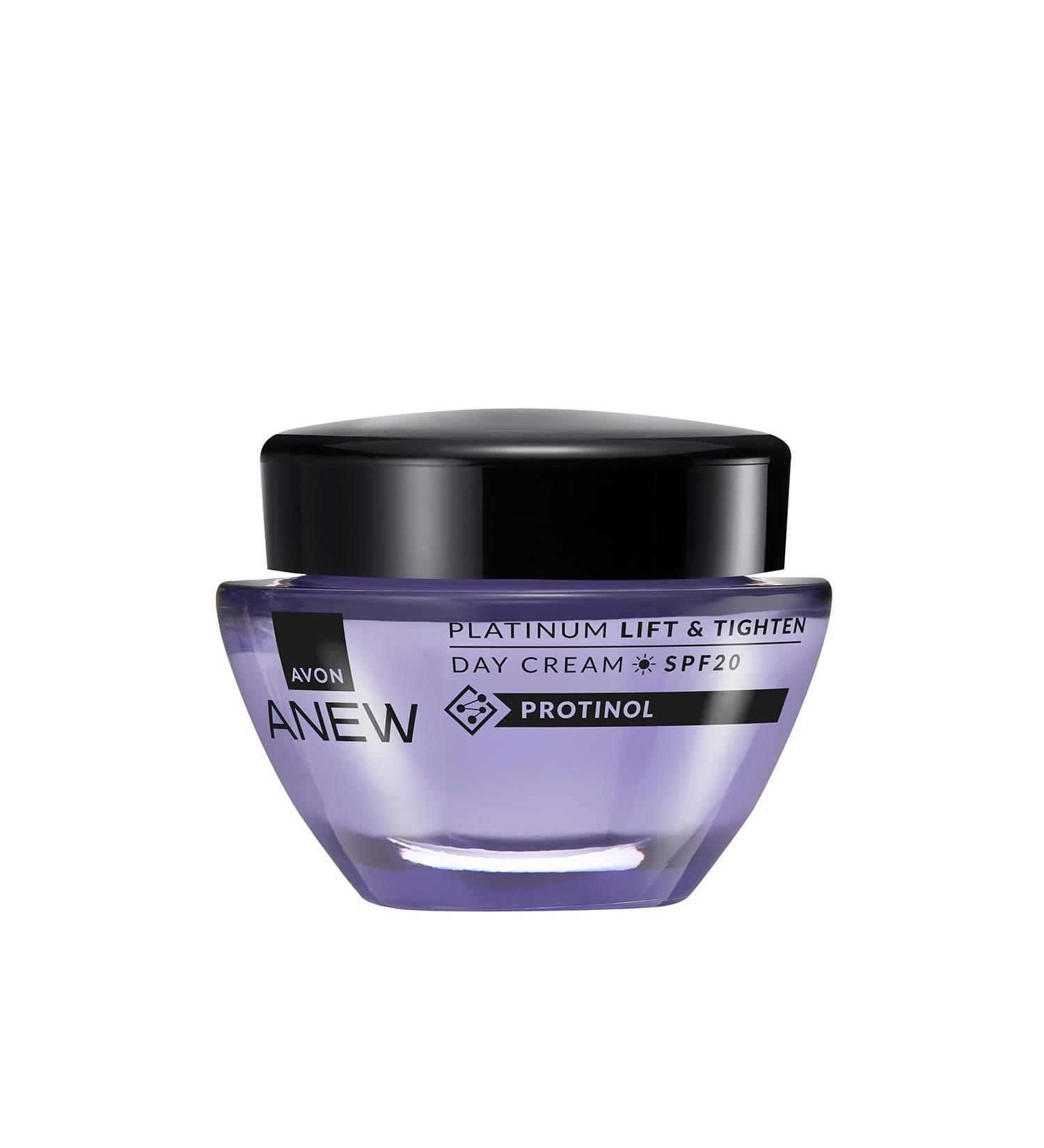  Avon AVON Anew Platinum SPF 20 Day Cream with Lifting Effect - Formulated with ProtinolTM - Firms and Protects Skin Against Signs of Ageing - 50ml - Buy Online on GoSupps.com