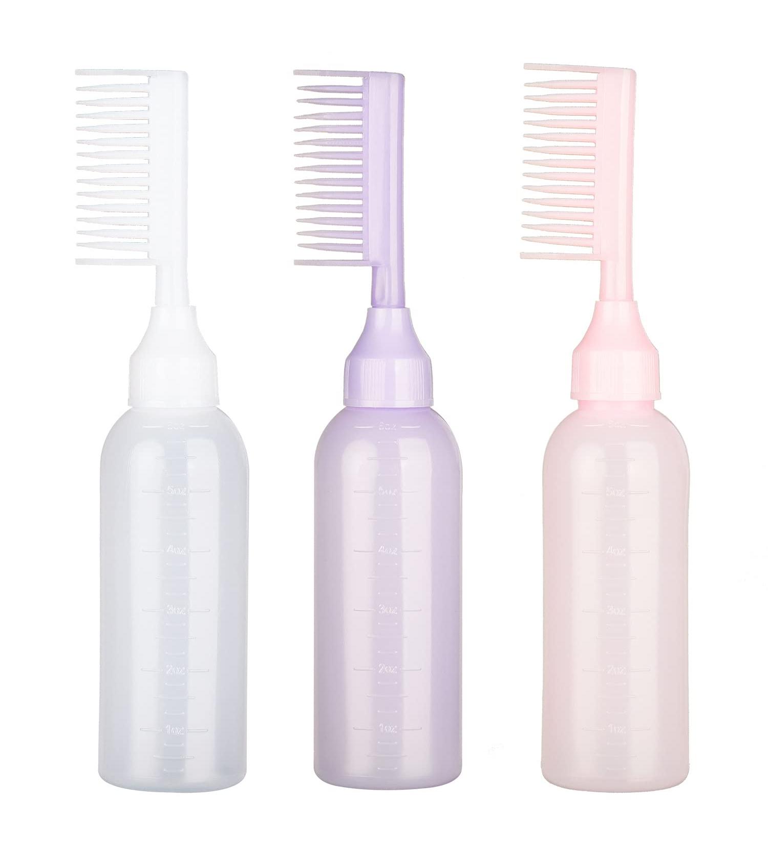 XNHIU 3 Pack Root Comb Applicator Bottle Hair Dye Bottle with Scale Hair Dyeing Bottles - Buy Online on GoSupps.com