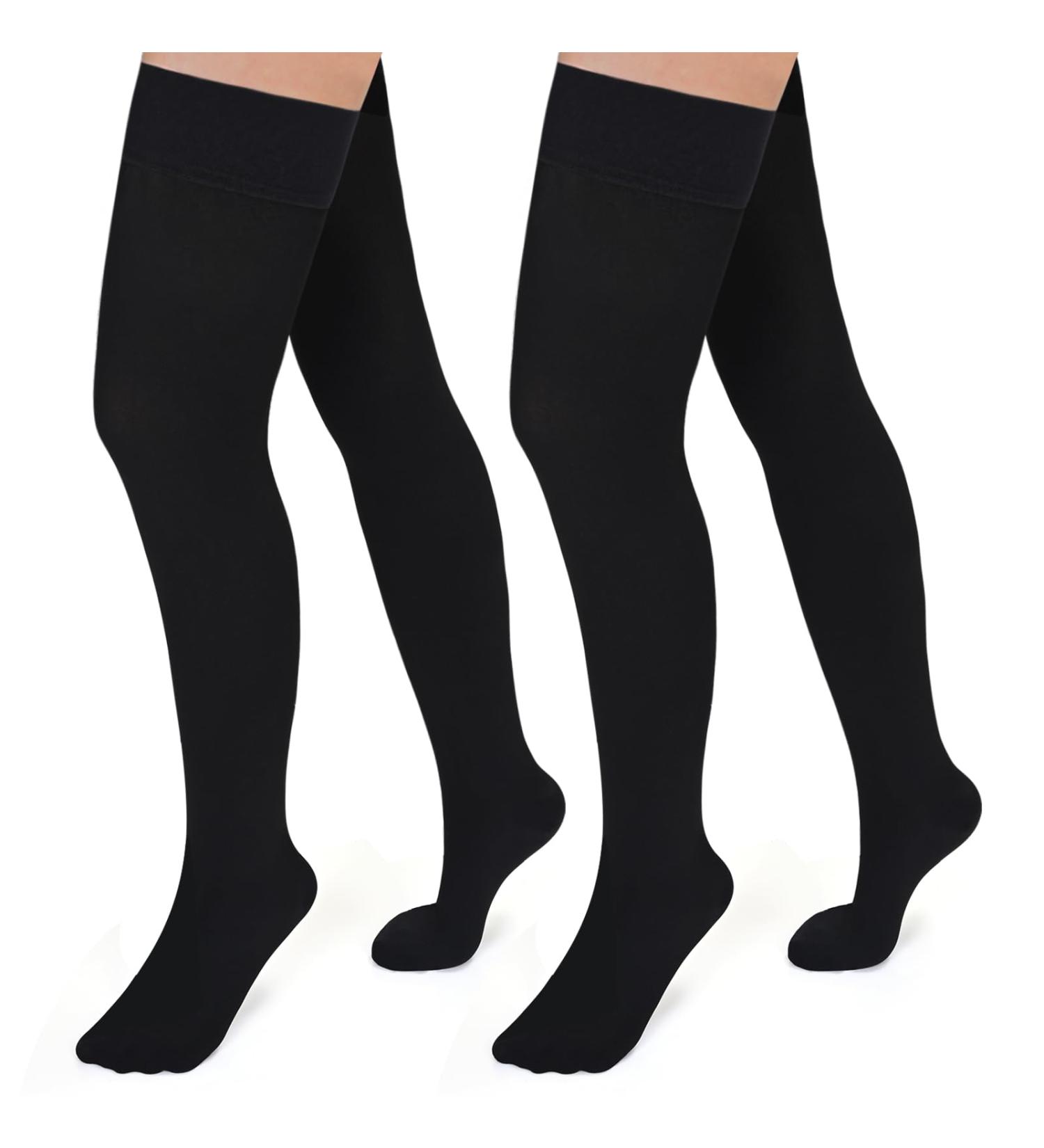 Evolyline Medical Compression Stockings for Women & Men - 20-30 mmHg Class II Thigh-High Support Socks for Air Travel - Buy Online on GoSupps.com