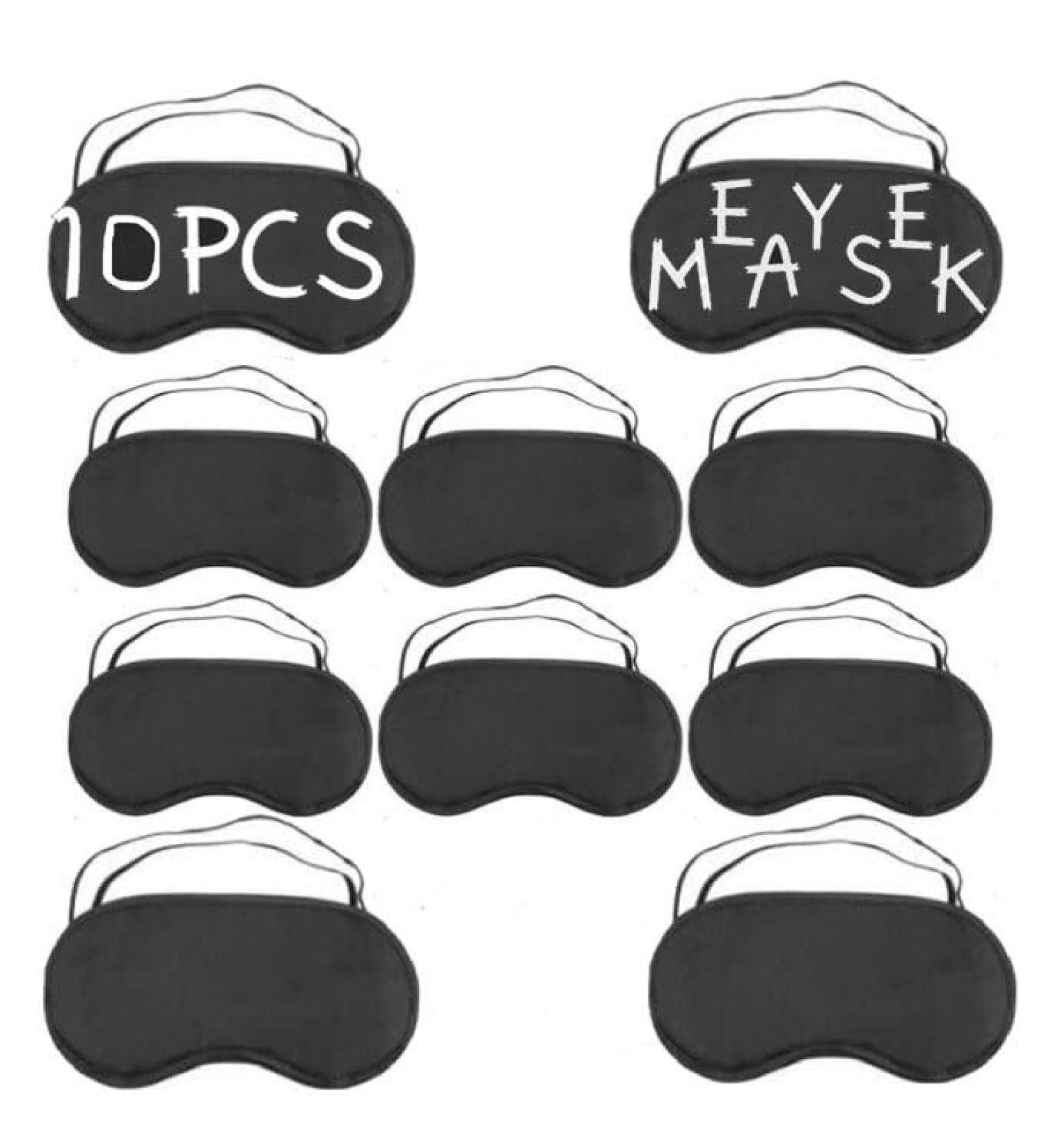 10 PCS Adjustable Black Blindfold Eye Masks for Team Building Games & Party Nights - Perfect Sleep Masks - Buy Online on GoSupps.com