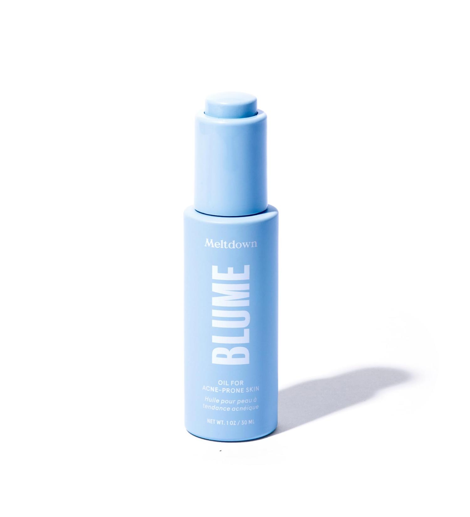 Blume Meltdown - Blue Tansy Face Oil - Acne Treatment + Pore Minimizer - Skin-Smoothing Face Serum with Black Cumin Seed & Rosehip Oil - Helps Calm Redness and Improve Texture (1 Fl oz) 1 Fl Oz (Pack of 1) - Buy Online on GoSupps.com
