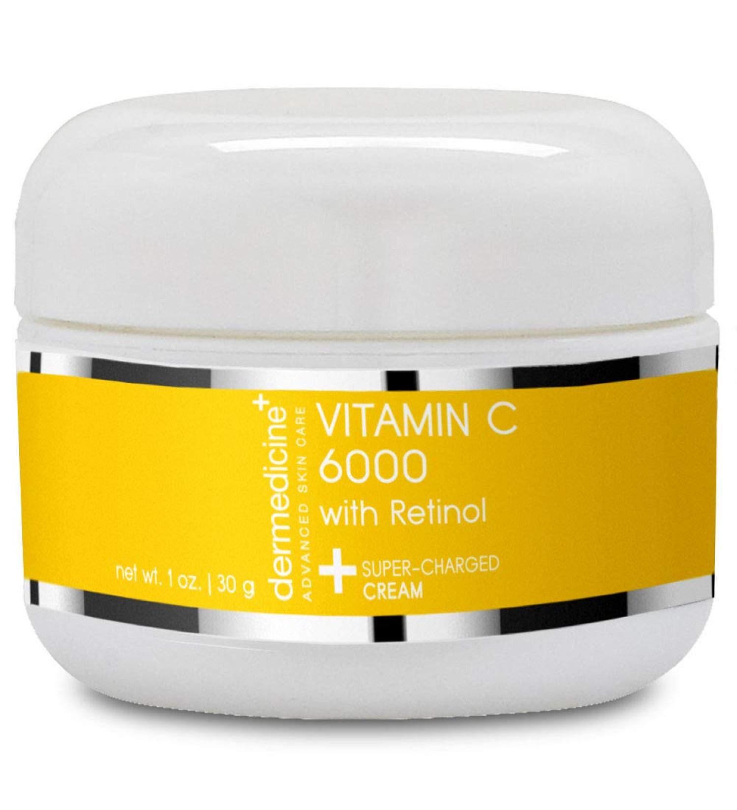 Dermedicine Vitamin C 6000 with Retinol Super Charged Cream 1oz 1 Ounce (Pack of 1) - Buy Online on GoSupps.com