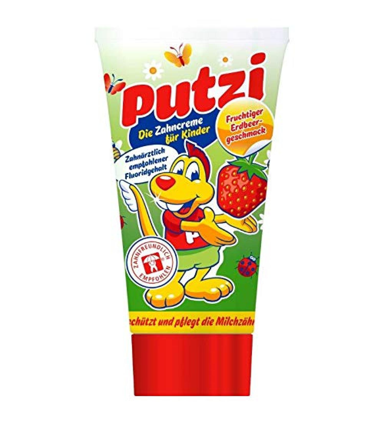 Putzi Toothpaste for Children Strawberry - Pack of 6 (6 x 50ml)