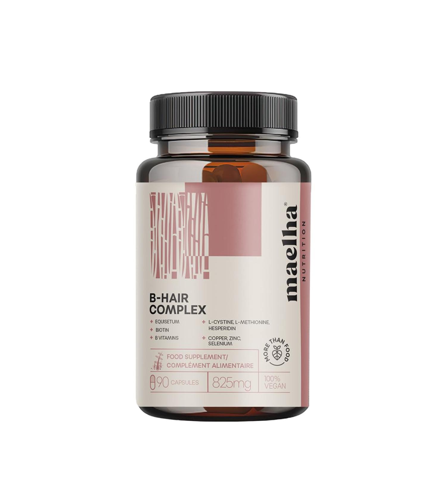 B-Hair Complex | Compl ment base de biotine et de vitamine B pour les cheveux | 90 capsules | 100% v g talien - Buy Online on GoSupps.com