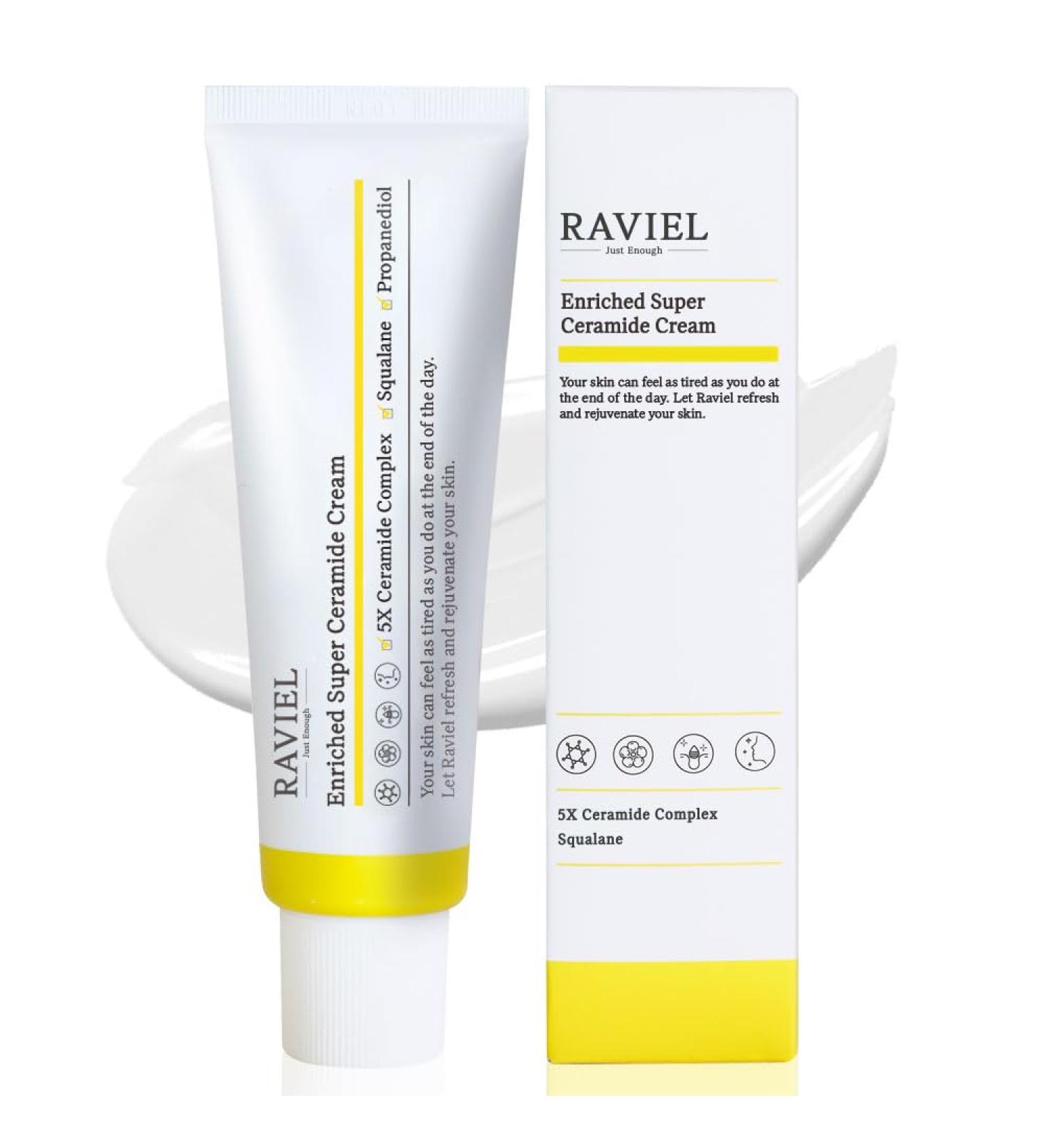 RAVIEL Enriched Super Ceramide Cream Radiance Boosting Deep Hydration & Tone Enhancing Moisturizer with Niacinamide & Hyaluronic Acid for Dull Uneven Skin Korean Skincare 50ml (1.69 fl oz) - Buy Online on GoSupps.com