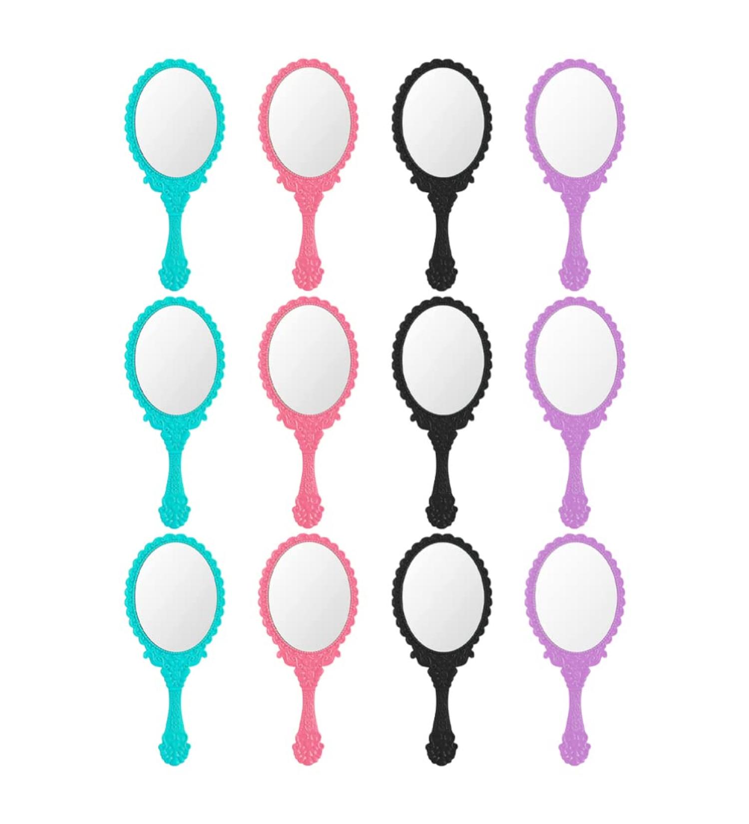 KALLORY Vintage Handheld Mirror Set - 12Pcs Compact Mirrors for Travel Makeup - Buy Online on GoSupps.com