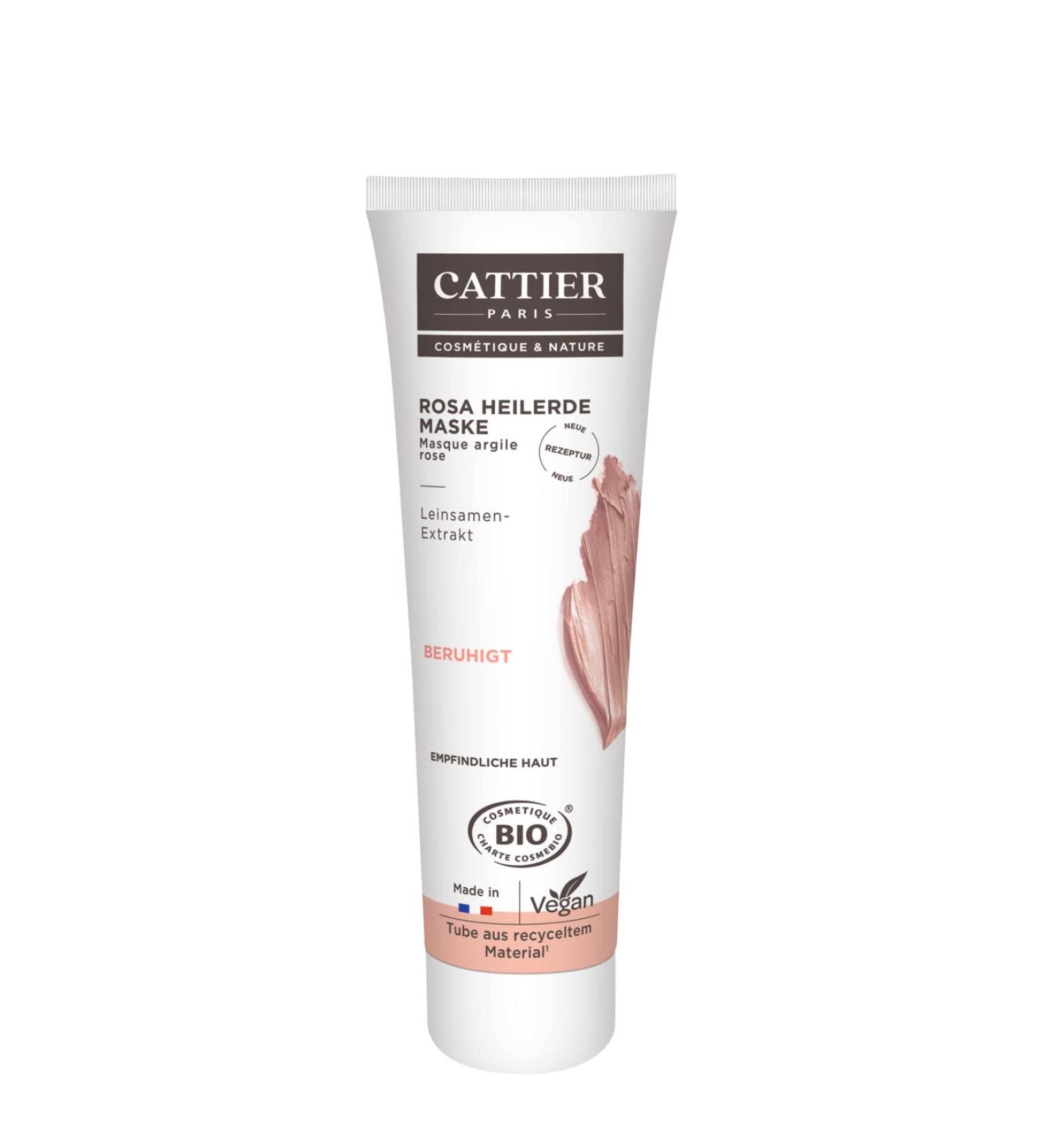 Cattier Pink Healing Clay Mask for Sensitive Skin - 100ml Natural Cosmetics | International Shipping - Buy Online on GoSupps.com