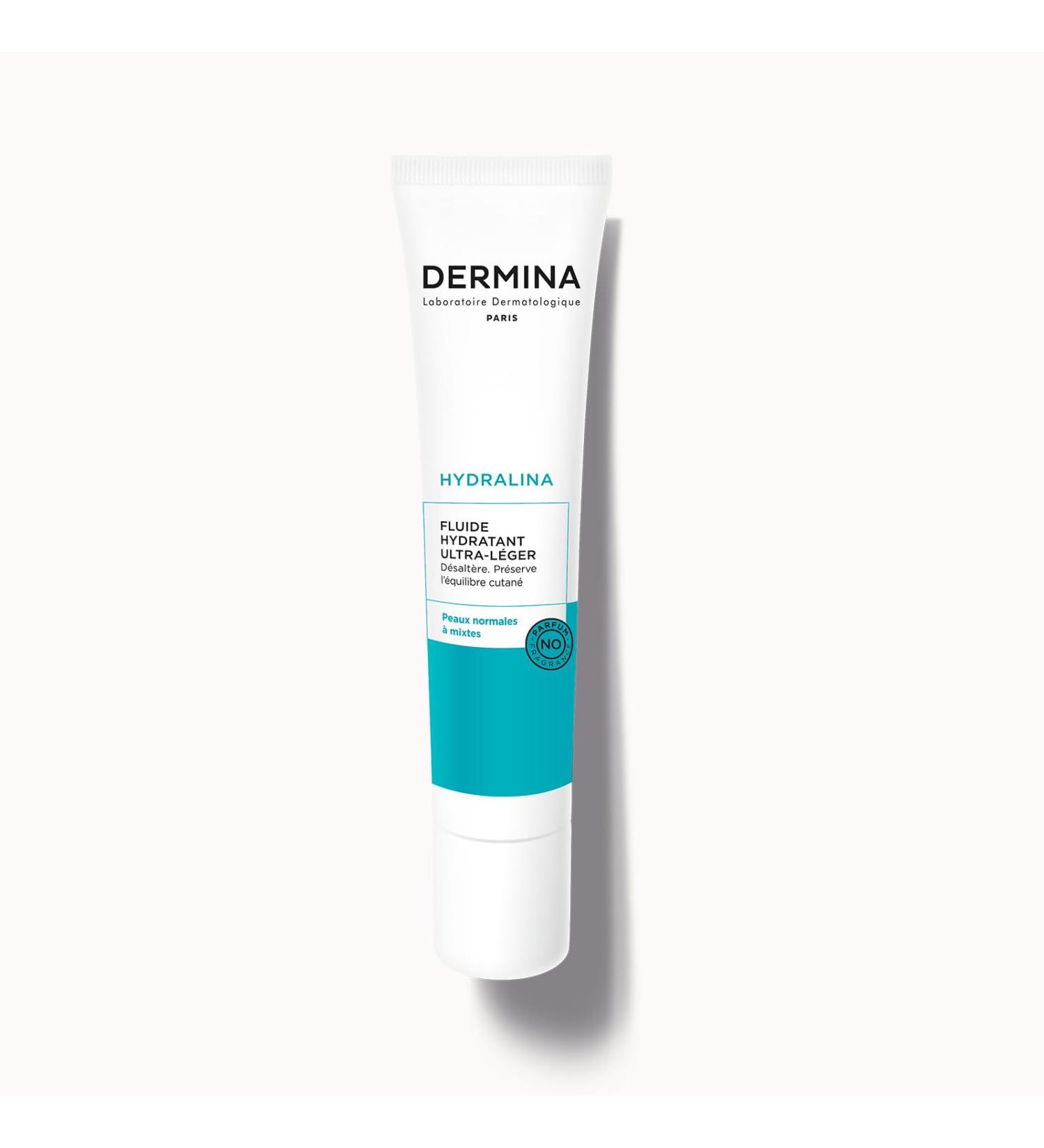 DERMINA Ultra-Light Moisturizing Fluid - 40ml (Long-Lasting 3D Hydration) - Buy Online on GoSupps.com