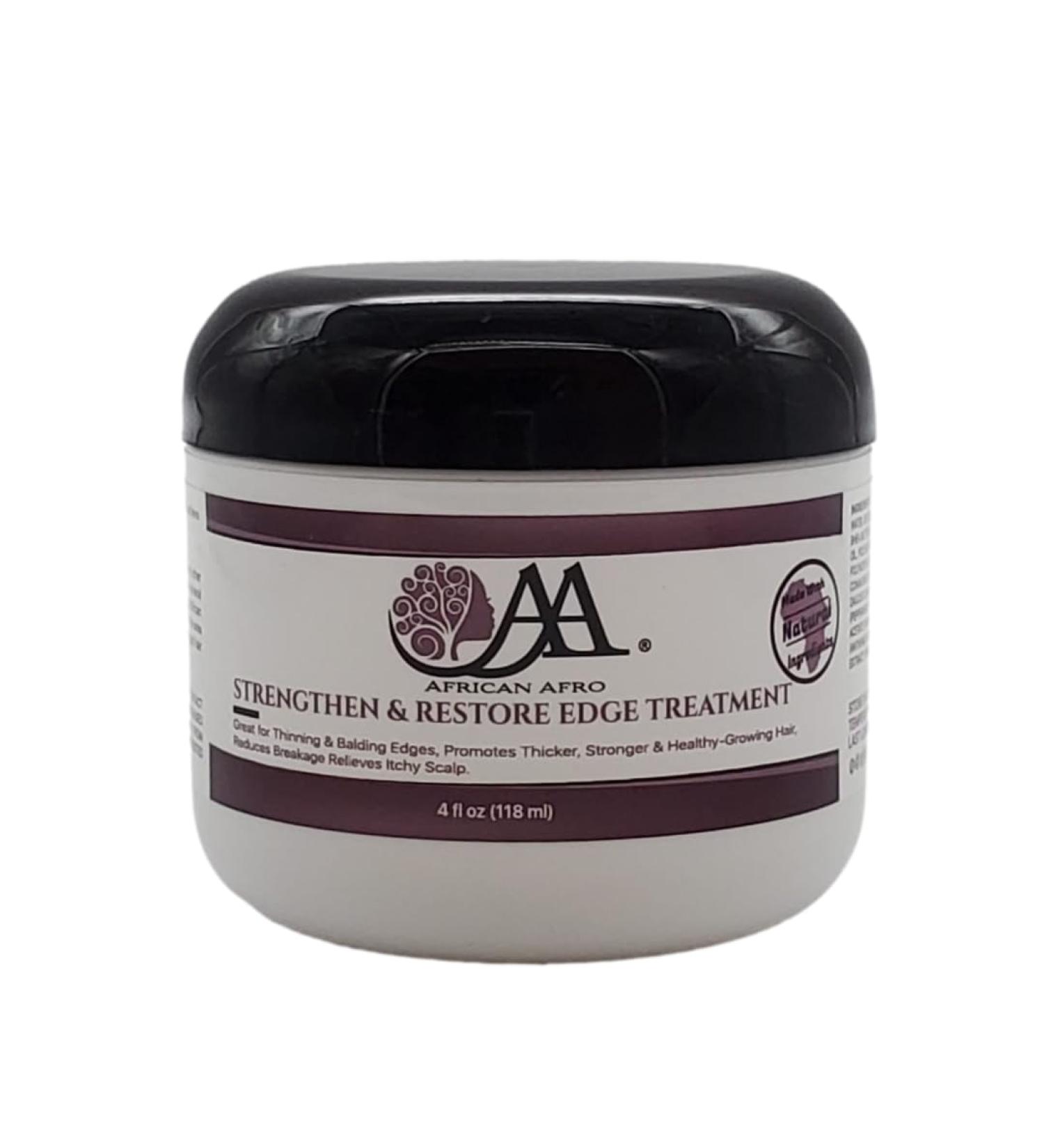 African Afro Strengthen & Restore Edge Treatment | All-Natural Hair Growth & Scalp Treatment with Peppermint Oil | Cruelty-Free Hair Care for Men & Women | 4 Fl Oz - Buy Online on GoSupps.com