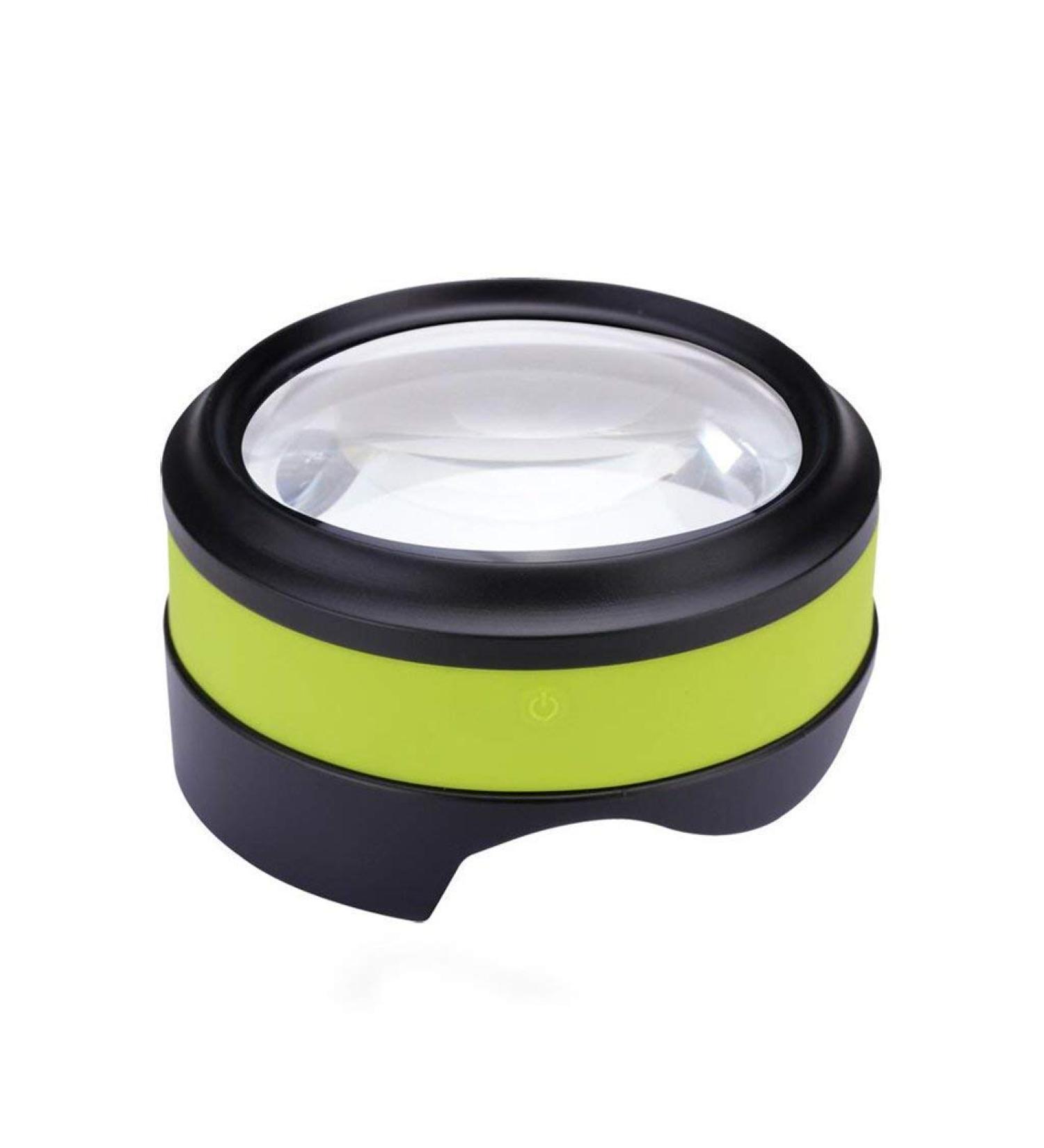 USB Handheld Glass 5X Hd Lens with 4 Led Lights Large Hand Free Illuminated Lightweight for Reading Hobbies Small Magnifier Good Times - Buy Online on GoSupps.com