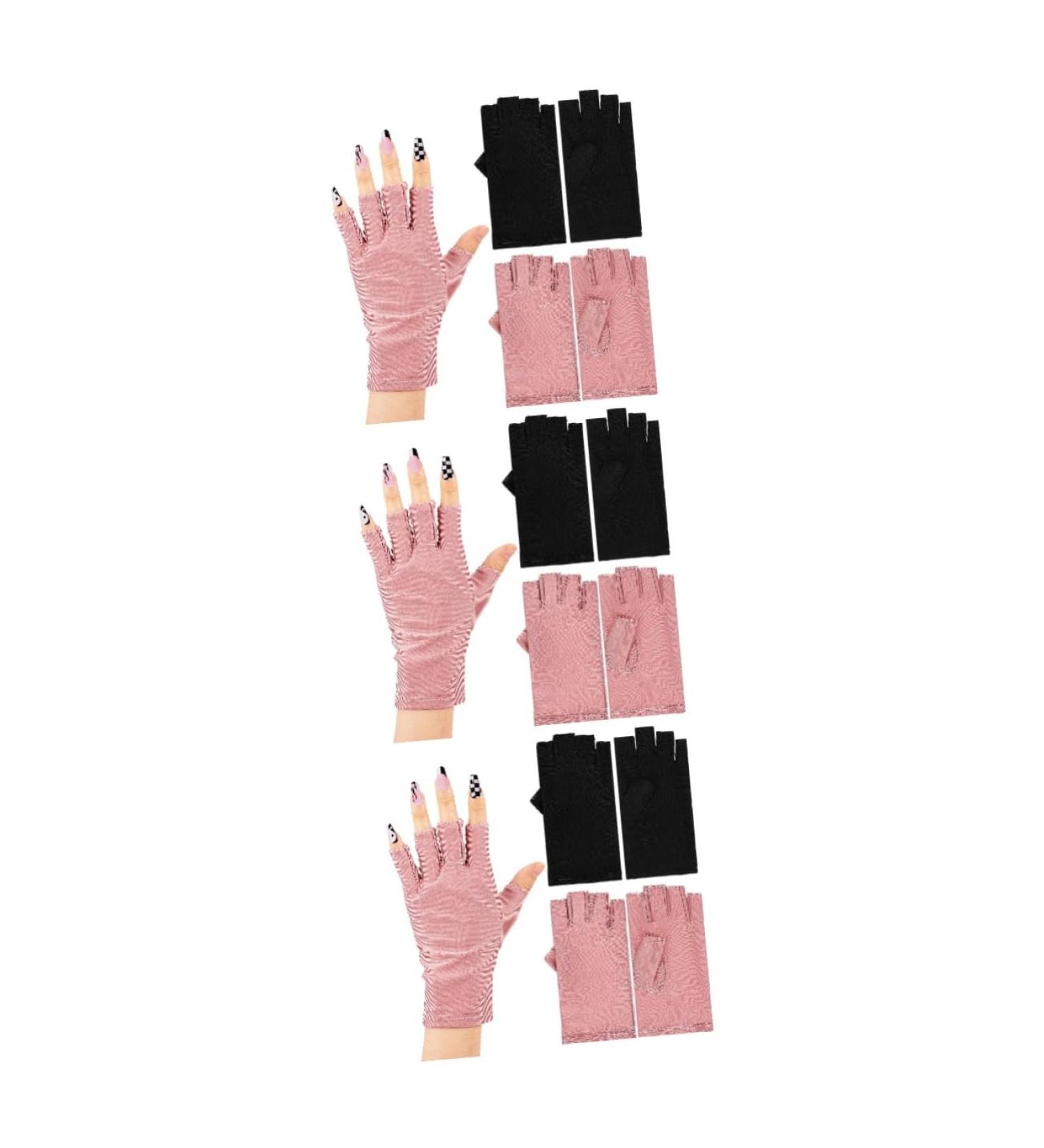 FRCOLOR 6 Pairs Uv Gloves Manicure Gloves Anti Uv Sun Protection Gloves Uv Shield Glove Nail Art Supplies Sun Gloves Nail Molding Gel Uv Rays Gloves Fingerless Nail Supplies Cotton - Buy Online on GoSupps.com