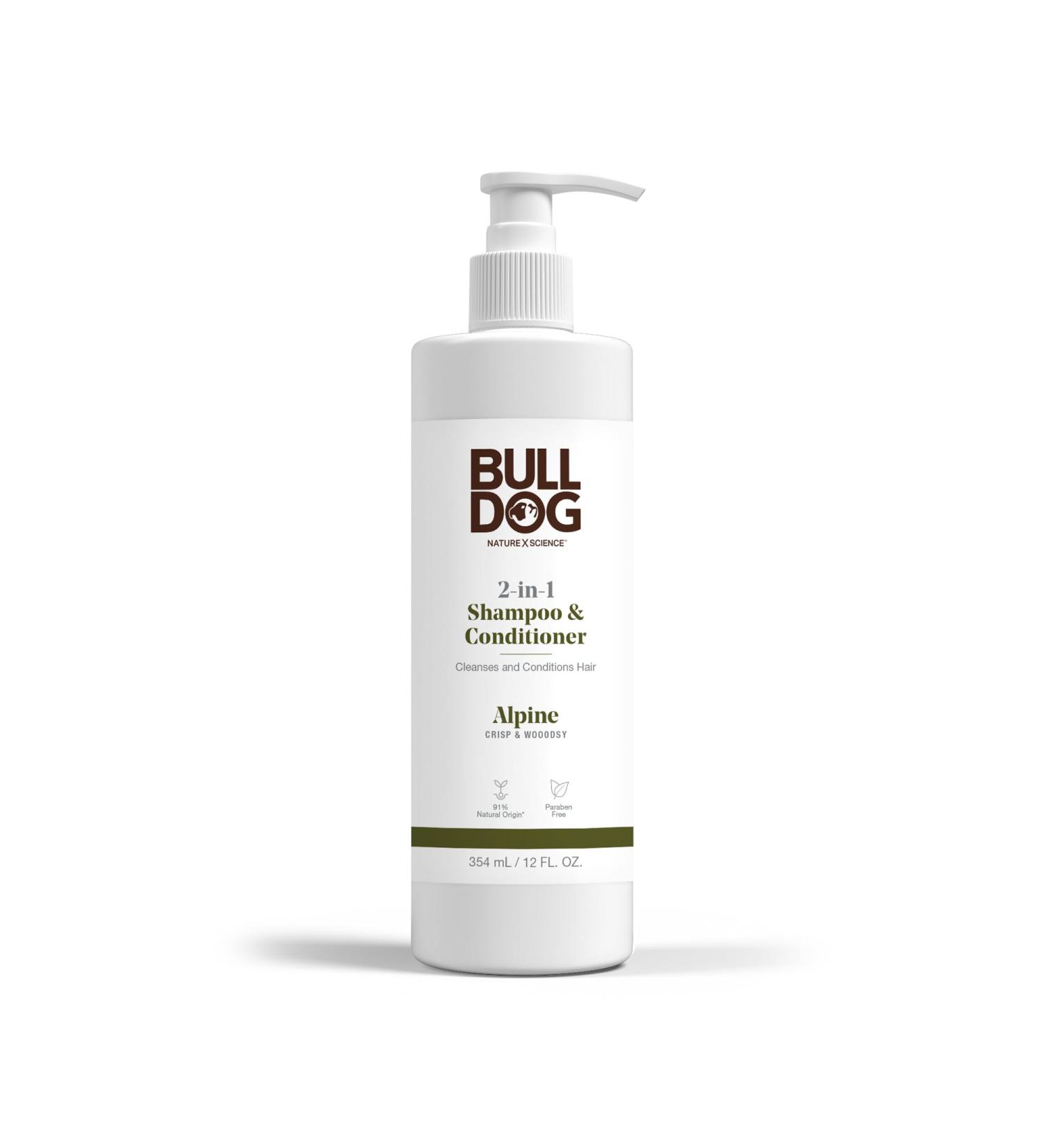 Bulldog Men's Skincare 2-in-1 Shampoo & Conditioner - Alpine Scent 12oz | International Shipping - Buy Online on GoSupps.com
