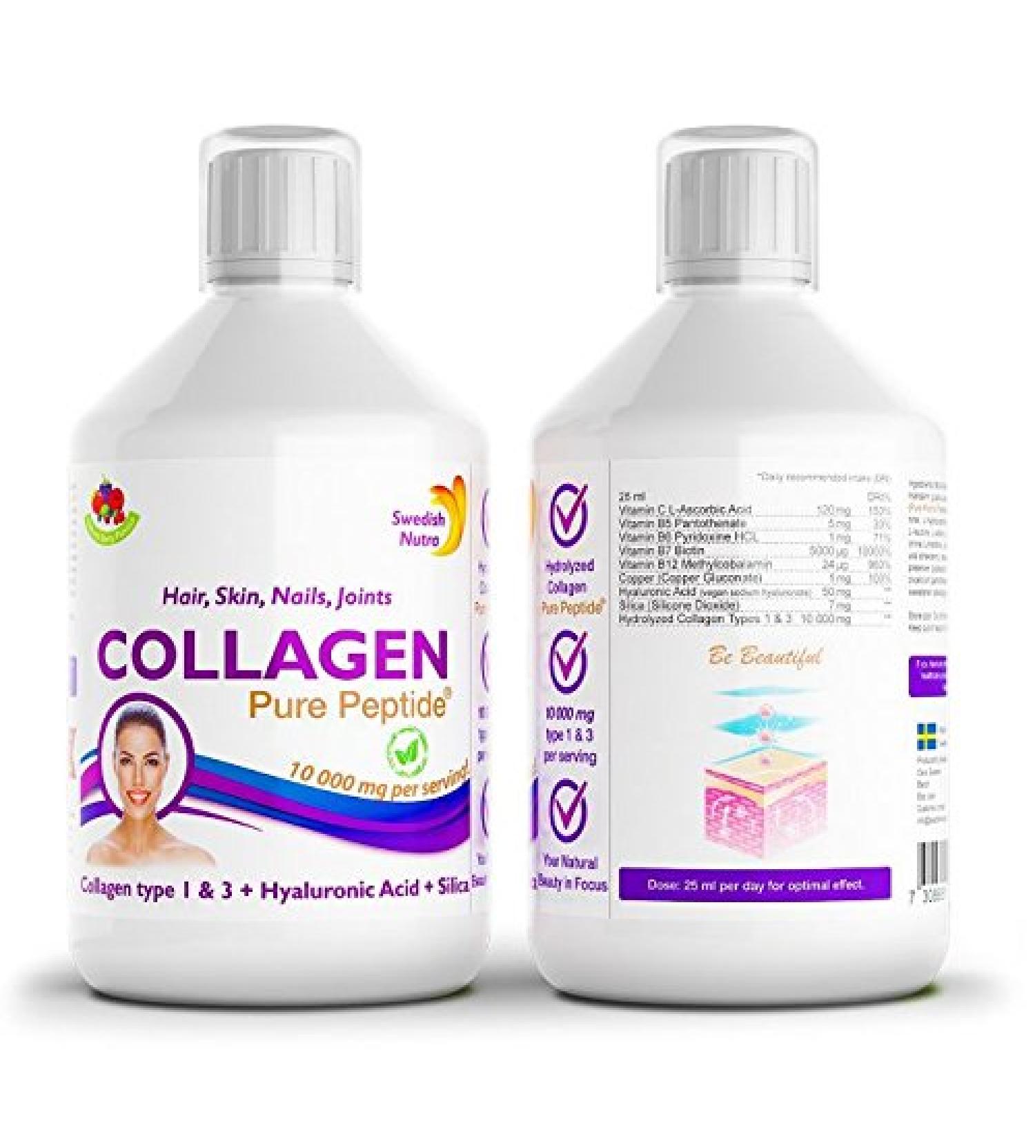 Swedish Nutra Collagen 10 000 mg Anti-Aging Formula Premium Liquid Collagen