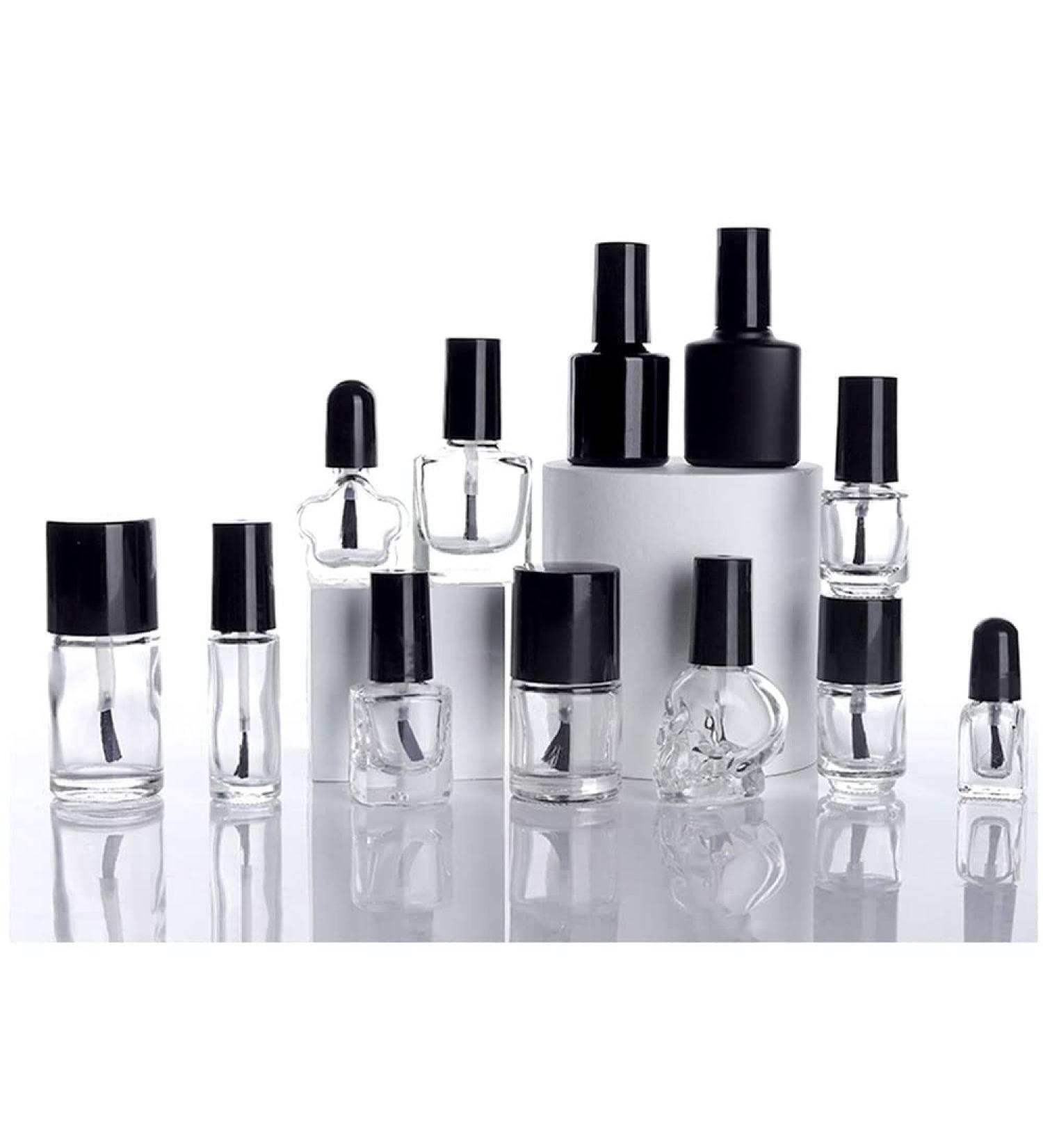 ezqnirk 1 Pc Glass Nail Polish Bottle 10ml-5.9cm