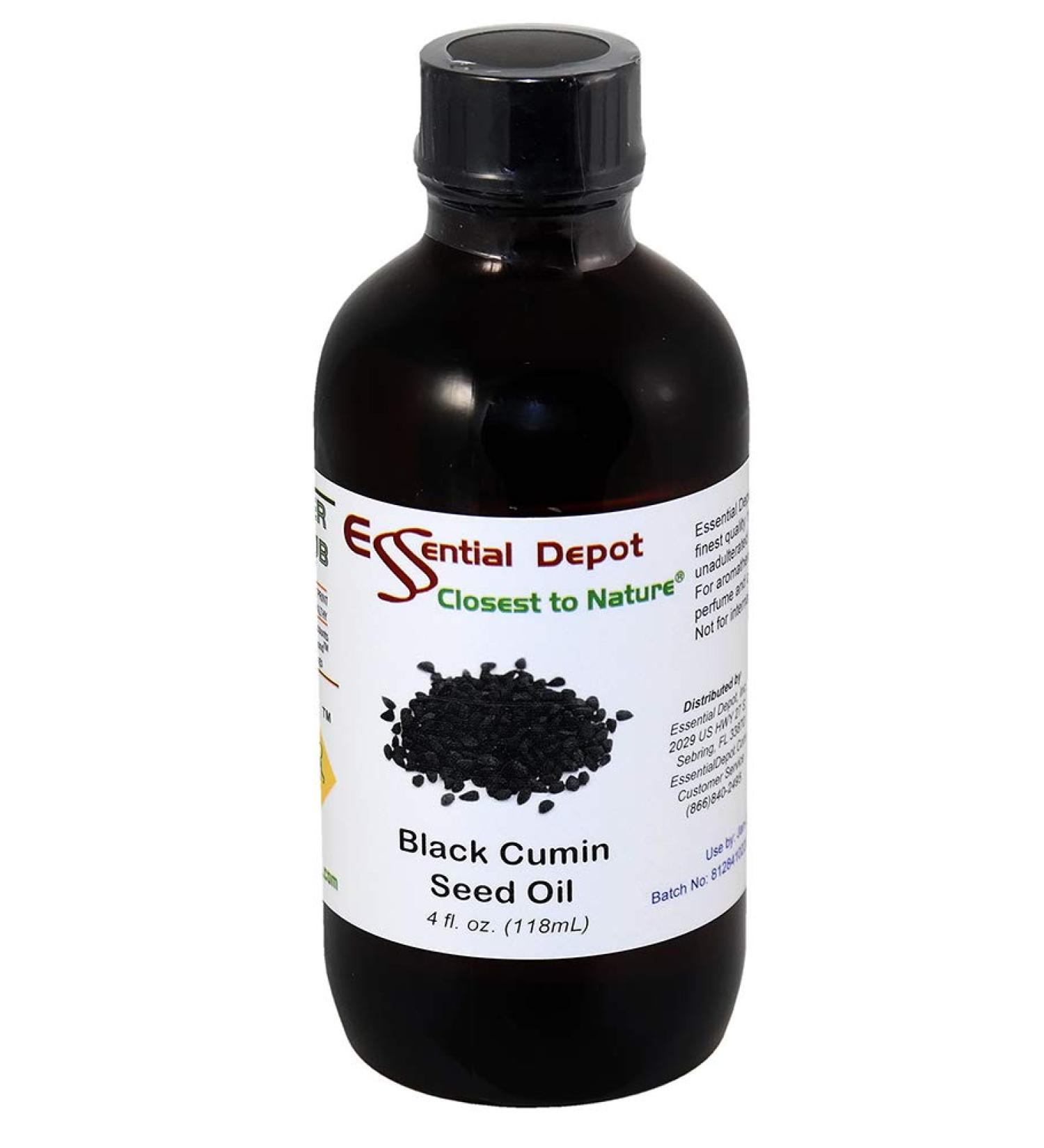 Black Cumin Seed Oil - 4 oz - GC/MS Tested - Supplied in 4 oz. Amber Glass Bottle with Black Phenolic Cone Lined and Safety Sealed Cap - Buy Online on GoSupps.com