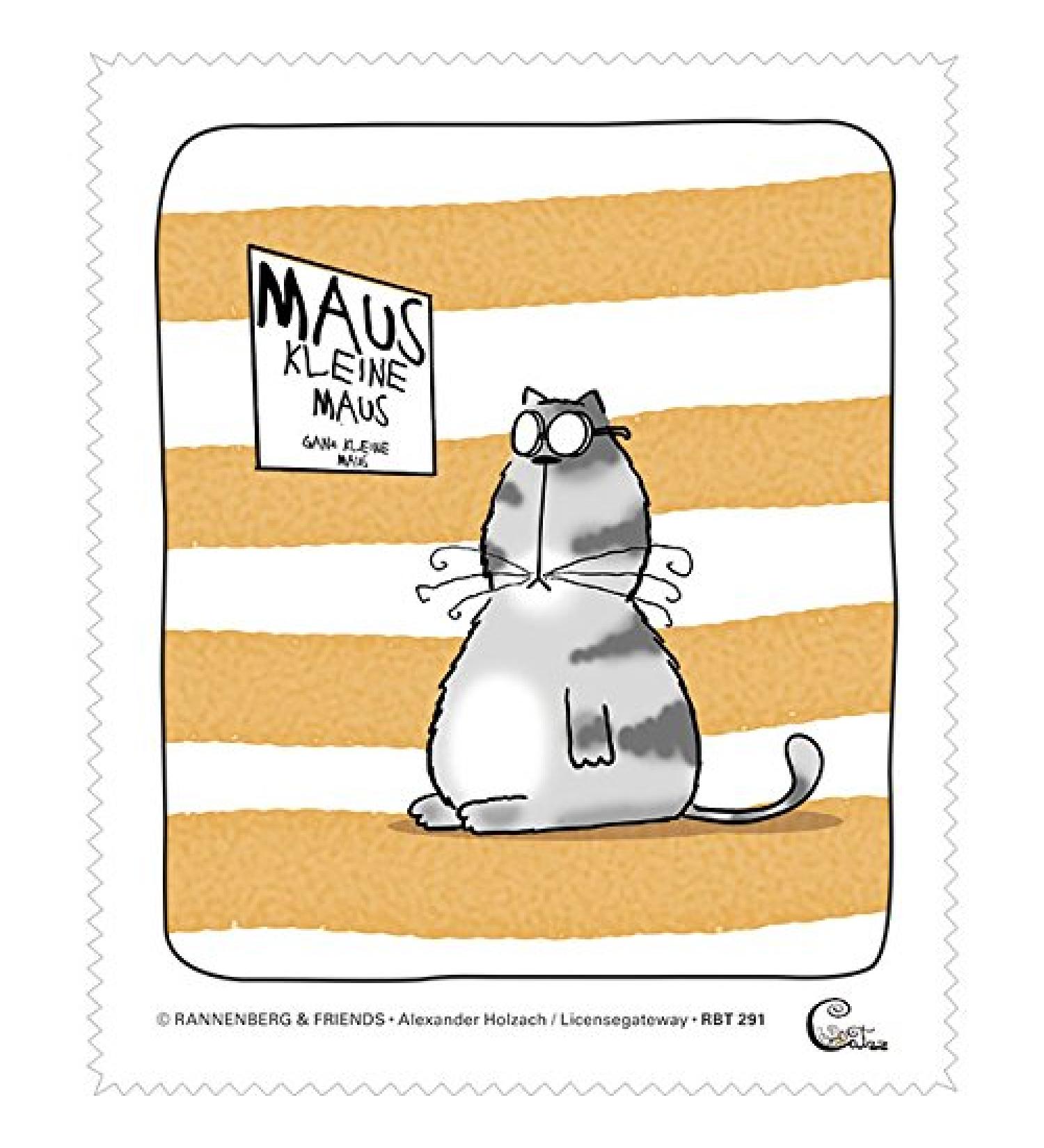 Glasses cleaning cloth - cat - "Catzz - eye test" 15x18cm