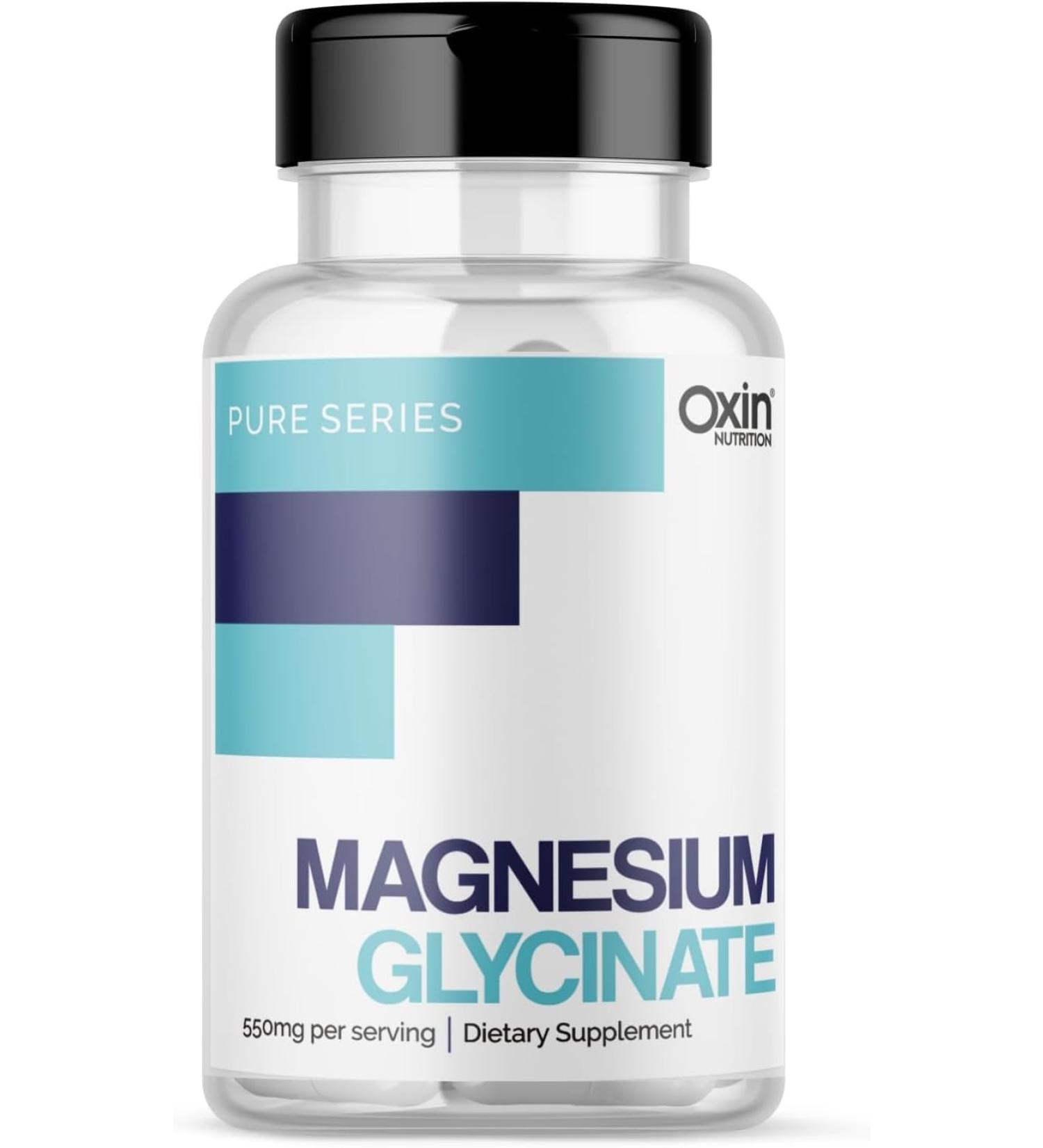 Magnesium Glycinate High Absorption Form for Healthy Muscles Nerves & Better Sleep- 60 Vegetable Capsules