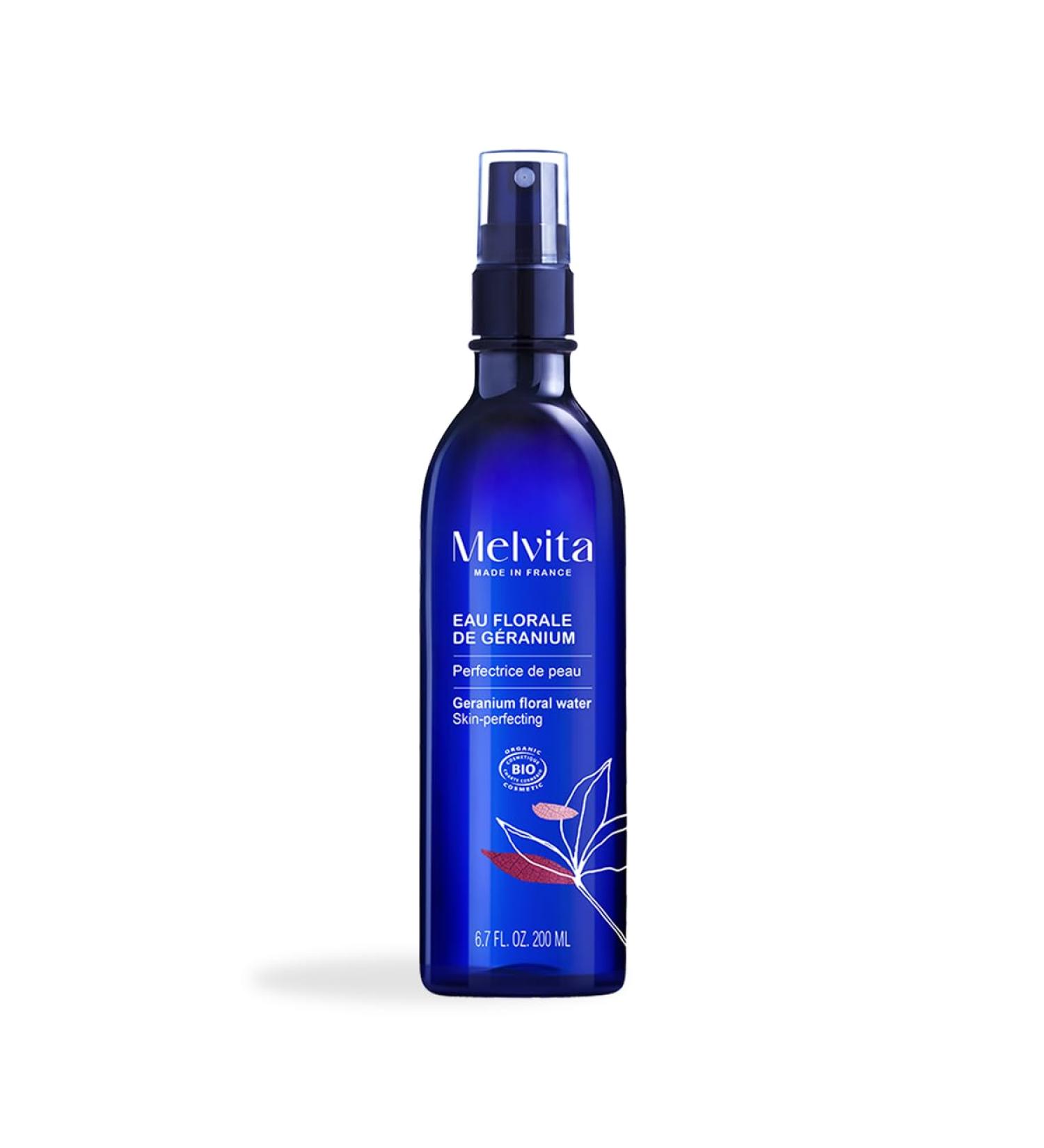 Melvita Organic Geranium Floral Water Tones and refreshes the skin 100% natural ideal for all skin types certified - Buy Online on GoSupps.com