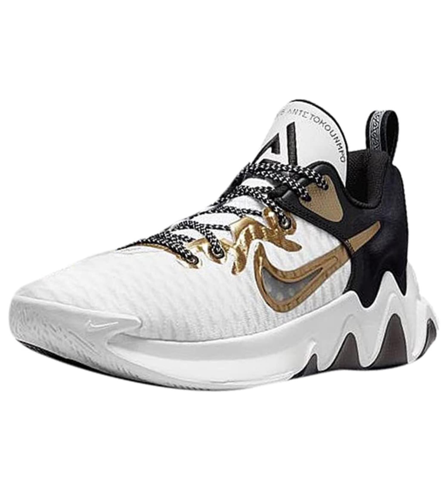 Nike Men's Giannis Immortality White/Metallic Gold-Black (CZ4099 100) 12 White/Metallic Gold-black