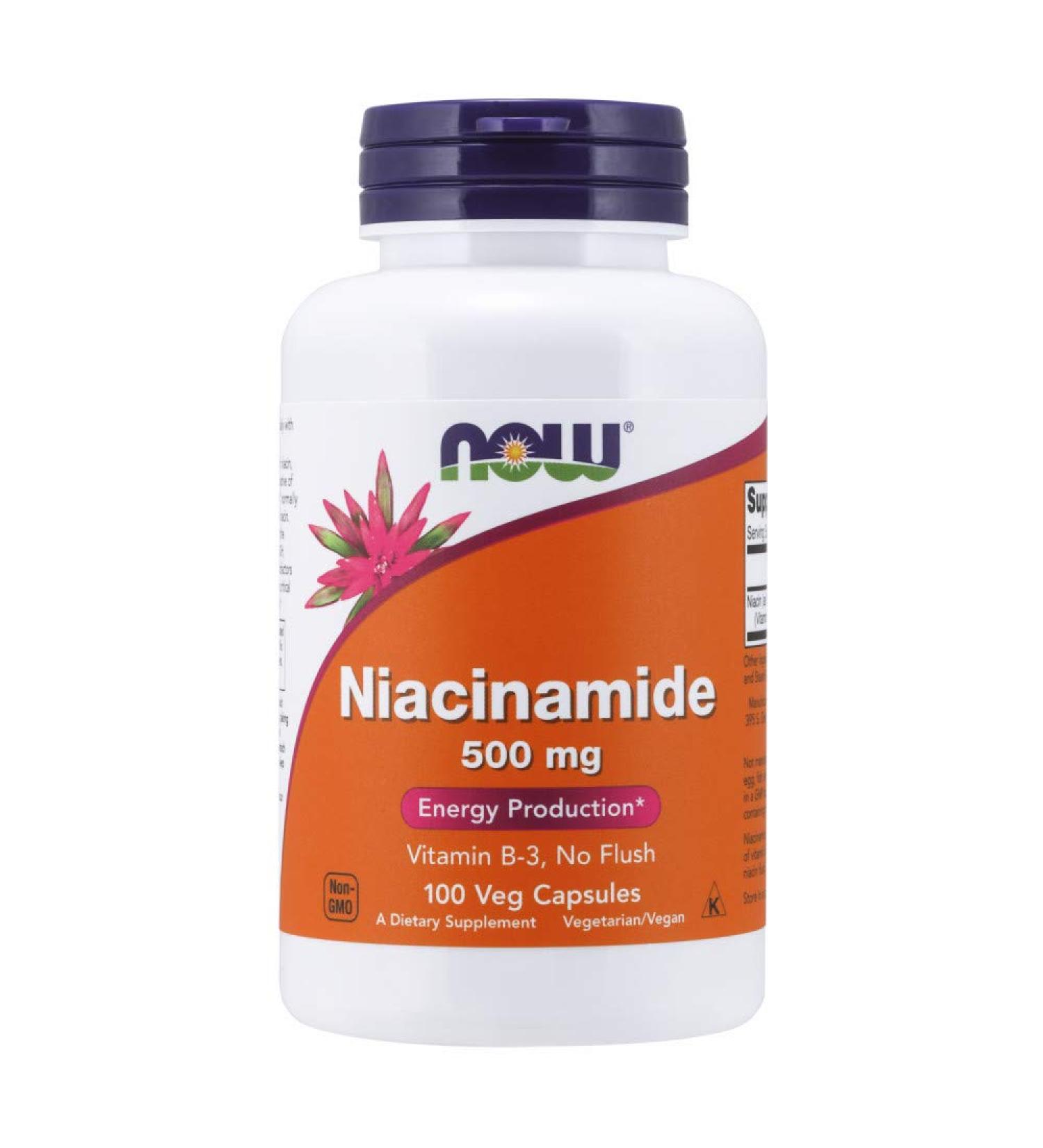 NOW Foods - Niacinamide 500 mg 100 caps (Pack of 4) - Buy Online on GoSupps.com