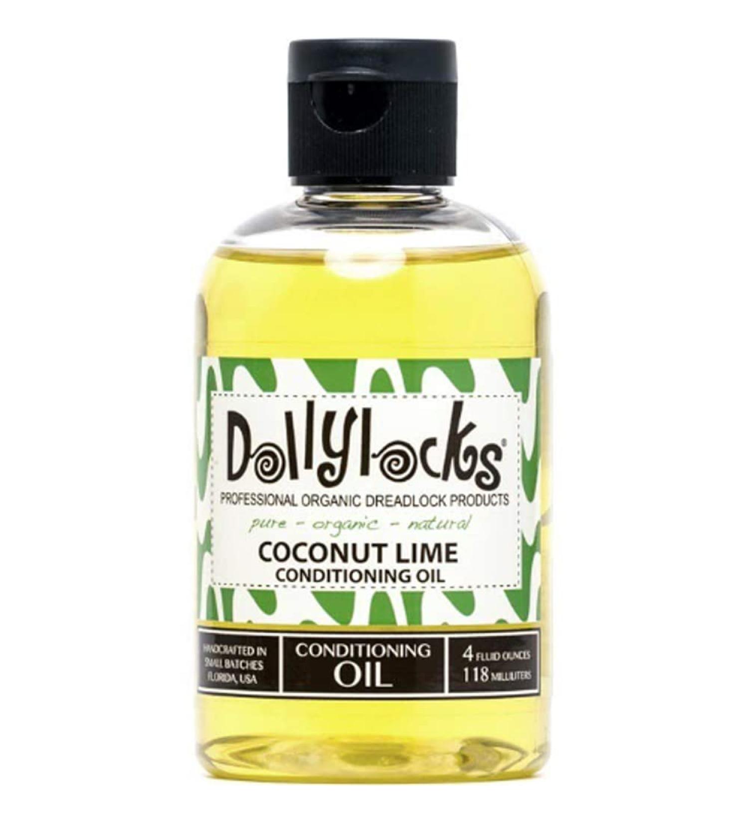 Dollylocks Organic Vegan Dreadlock Conditioning Oil - 4oz with Avocado, Jojoba, Coconut & Hemp Seed Oil for Moisturizing Locs | No Residue Dread Hair Products - Coconut Lime Grapefruit - Buy Online on GoSupps.com