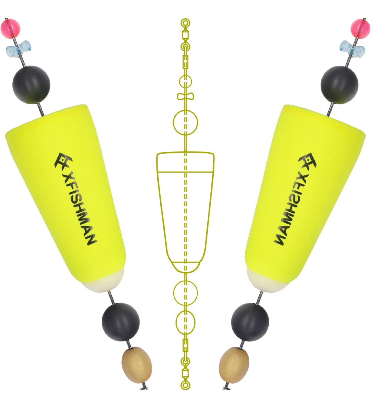 Fishing Popping Corks for Saltwater - Red Fish Popper for Carolina Rig - Large Floats - Yellow (2 Pack) - Buy Online on GoSupps.com