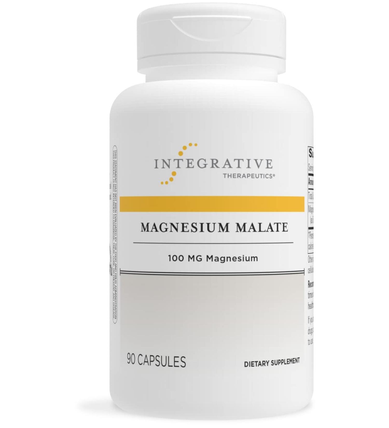 Integrative Therapeutics Magnesium Malate 100mg - Supports Cellular Metabolism - 90 Capsules - Buy Online on GoSupps.com