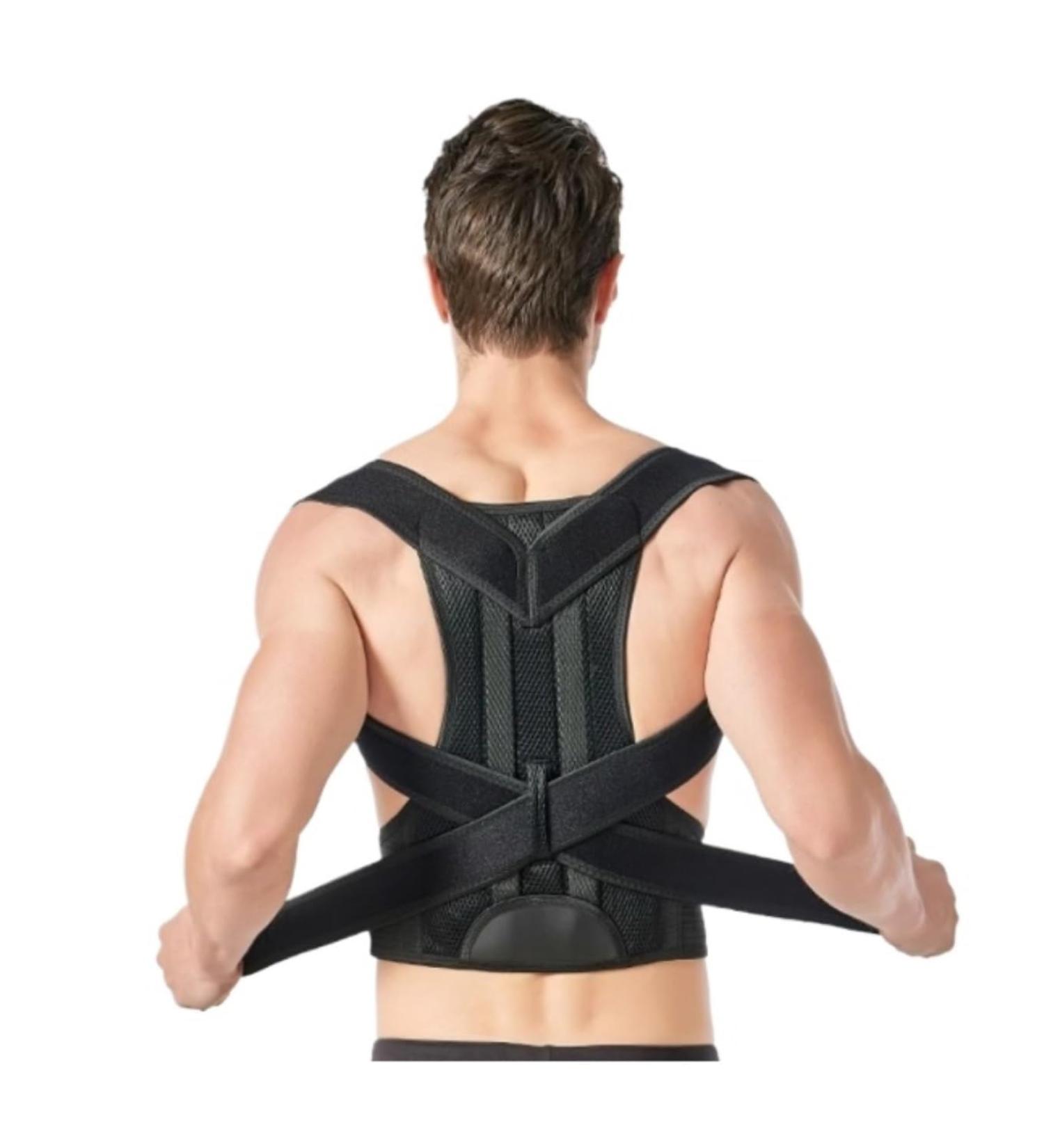 Back Support Back Brace Lumbar Support Full Back Support Belt Posture Corrector Waist Back Brace Vest Lumbar Decompression Belt Back Support Belt(Black Large) Large Black - Buy Online on GoSupps.com