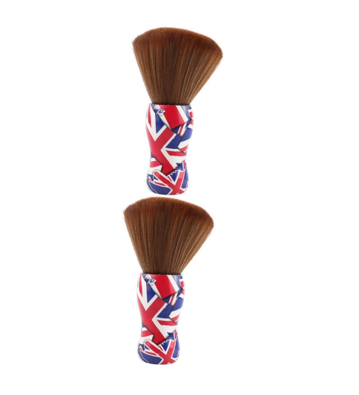 2pcs Hair Cleaning Brush & Dust Blower - Men's Shaving Brush & Fiber Wool Grooming Tool for Hairdressing - Buy Online on GoSupps.com