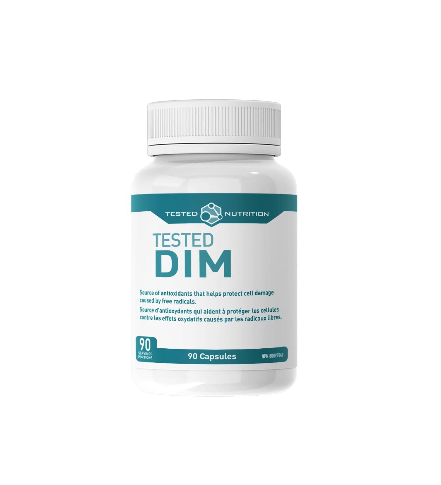 Tested Nutrition Tested DIM | 100mg DIM Capsules for Men & Women for Estrogen Balance Source of Antioxidants Estrogen Metabolism Energy Support | 90 Servings (90 Capsules) - Buy Online on GoSupps.com