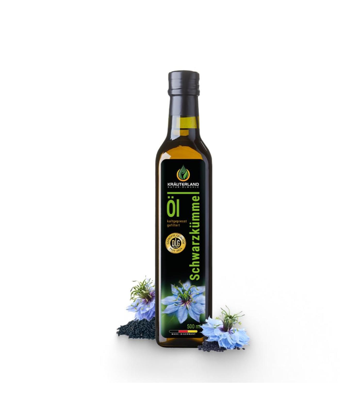 Kr uterland Black Cumin Oil 500ml - 100% Natural Cold-Pressed Egyptian Oil for Health & Wellness - Buy Online on GoSupps.com