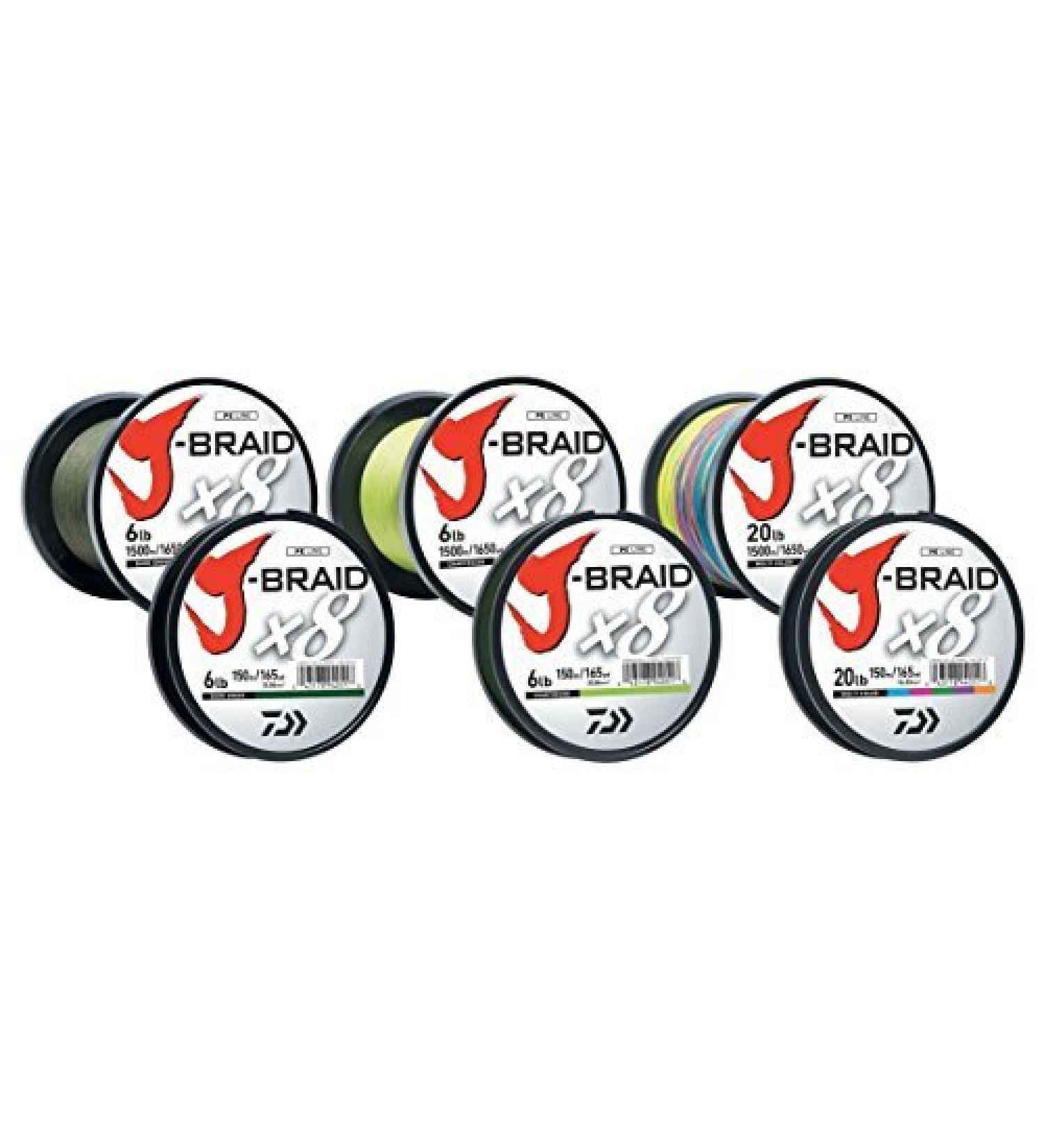 Daiwa J-Braid X8 1500m dark green - braided fishing line Dm: 0.22 mm