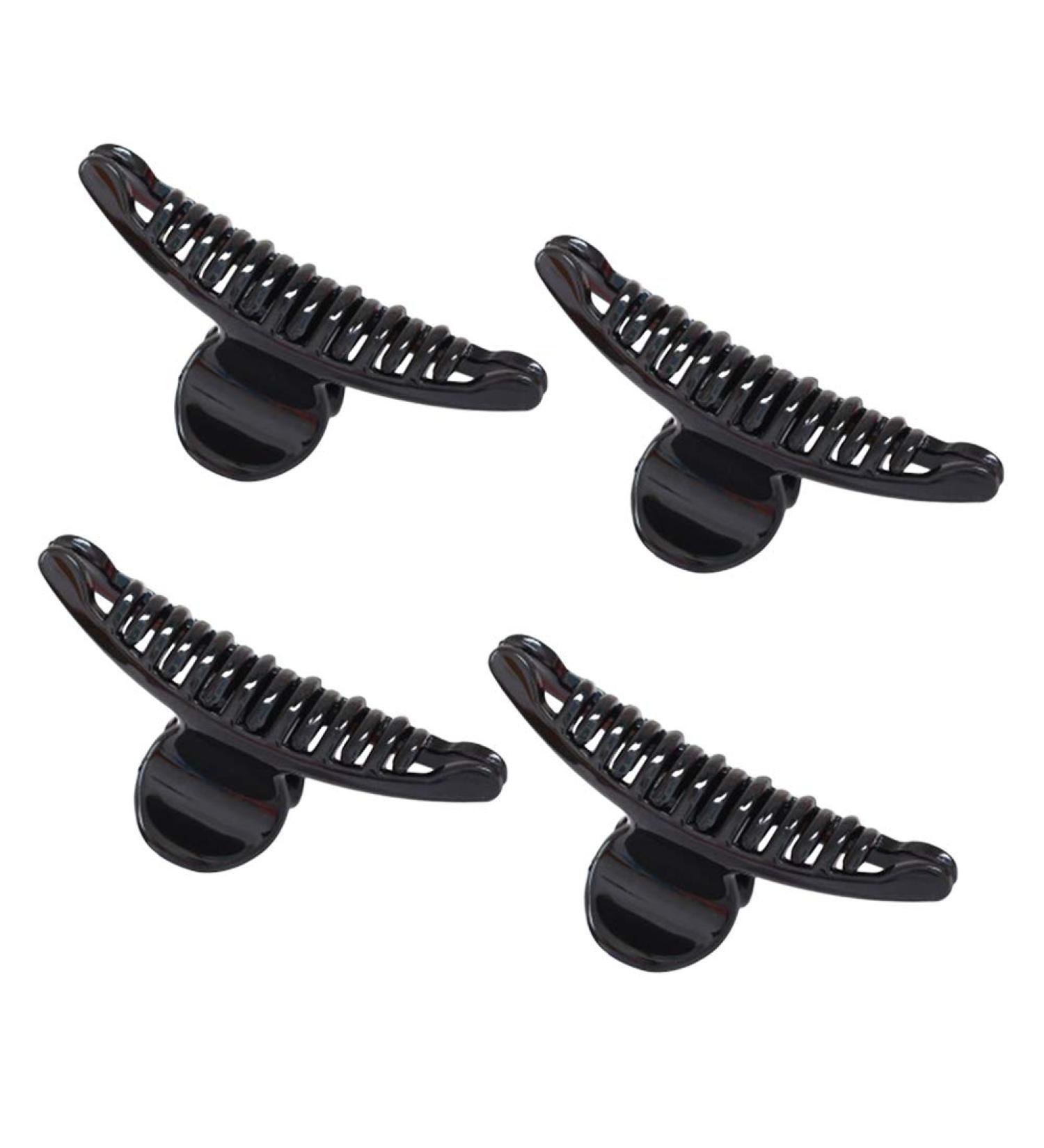 Lurrose 4-Piece Professional Salon Hair Clips - Large Plastic Jaw Gripper for Women & Girls with Long Hair (Black) - Buy Online Internationally - Buy Online on GoSupps.com