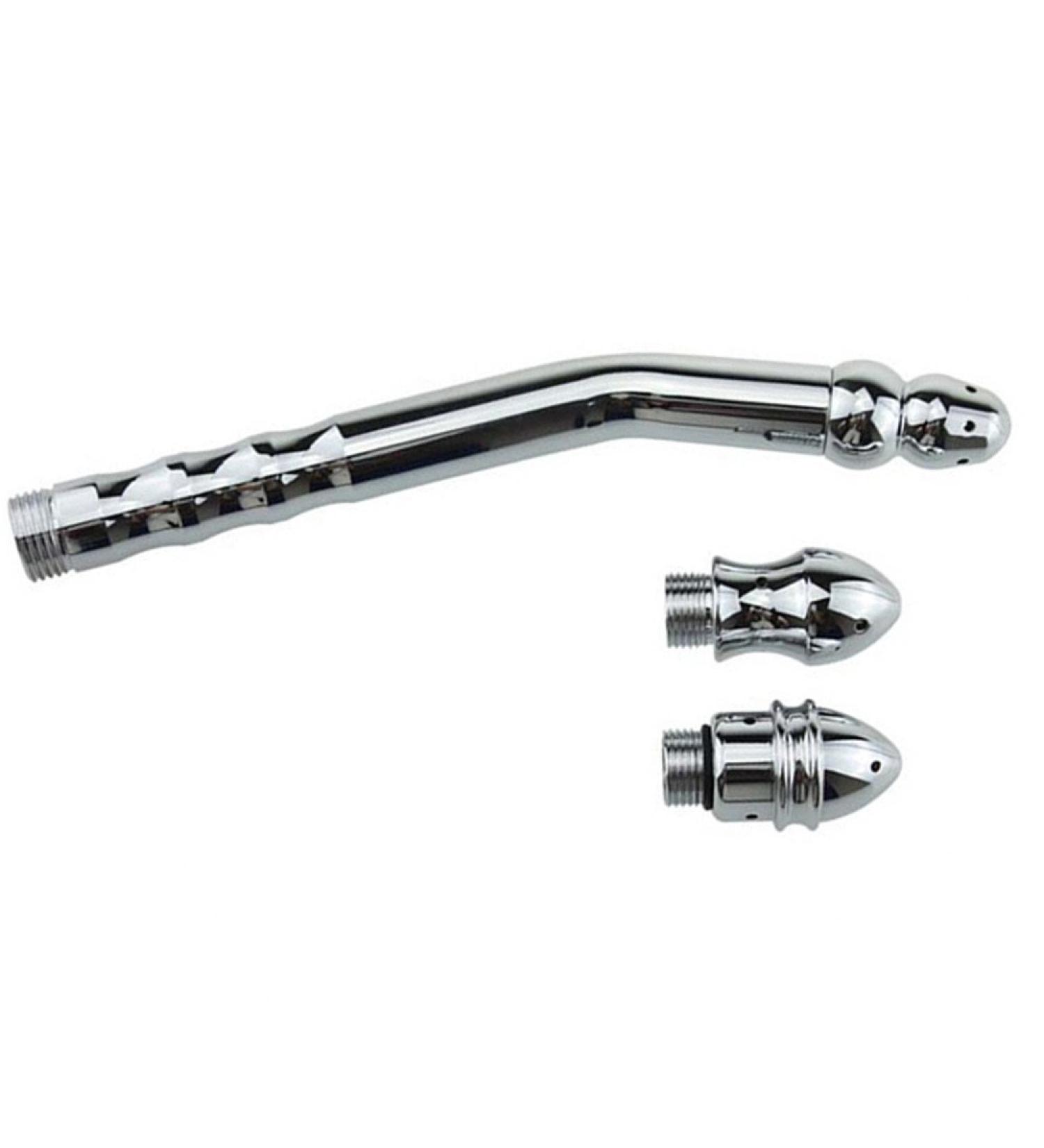 GRSPEHS 3 Heads Aluminum Enema Shower - Handheld Colonic Douche System for Effective Cleansing - Buy Online on GoSupps.com