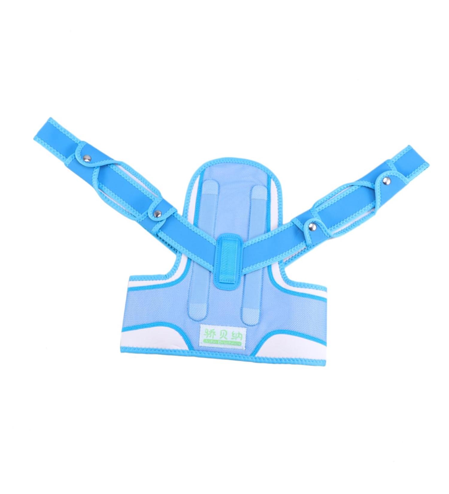 Clavicle Shoulder Support Belt - Posture Corrective Upper Back Support for Better Posture - Available in Blue - International Shipping - Buy Online on GoSupps.com