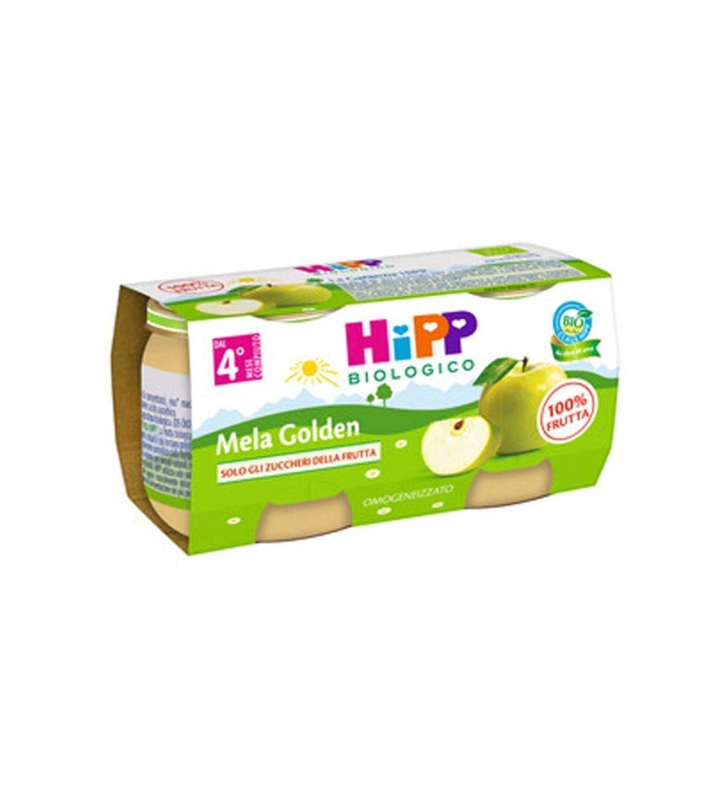 Hipp Organic Golden Apple Homogenized Food 2x80g 4 months +